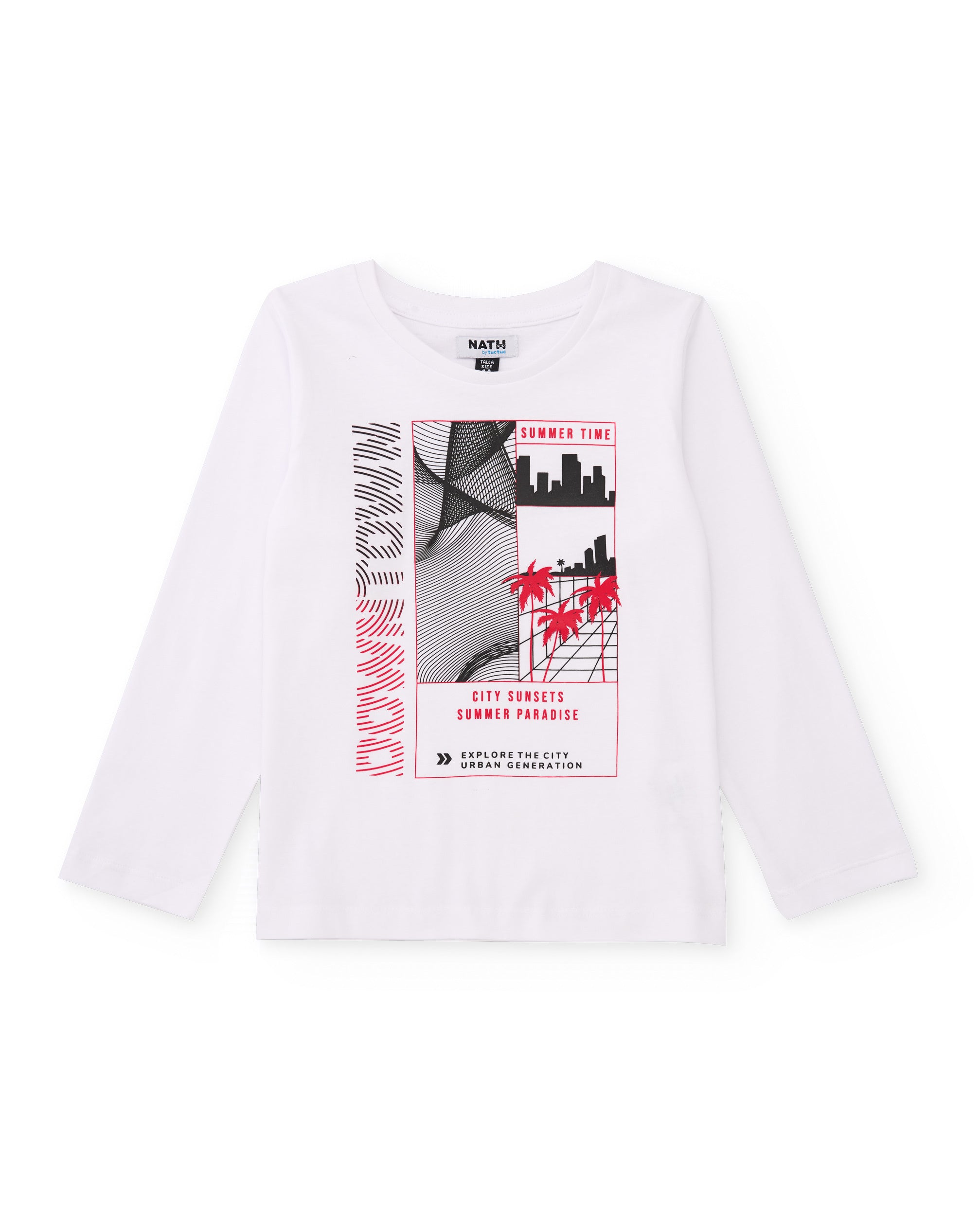 Camiseta de niño de punto de inspiración urbana
