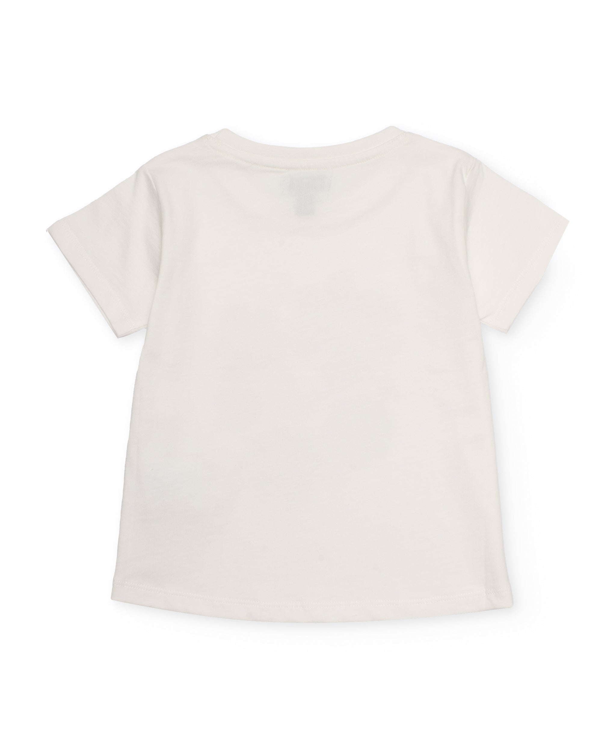 Camiseta de niña de punto con estampado dorado