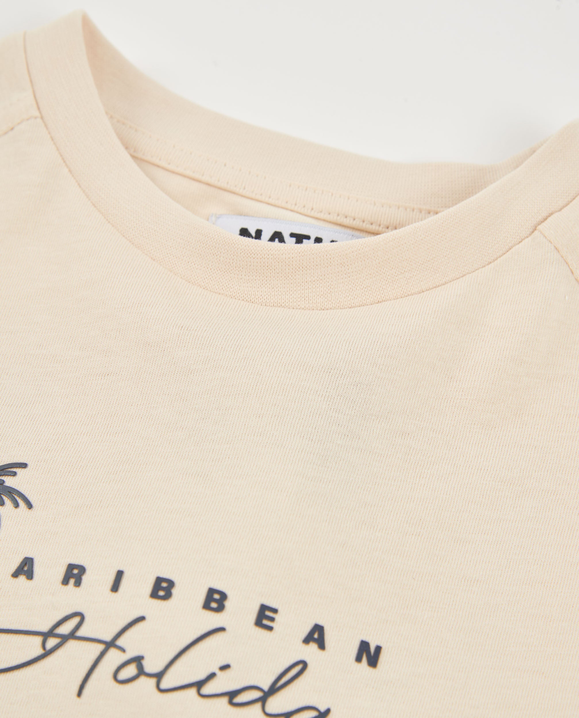 Camiseta de niño de punto con estampado caribeño
