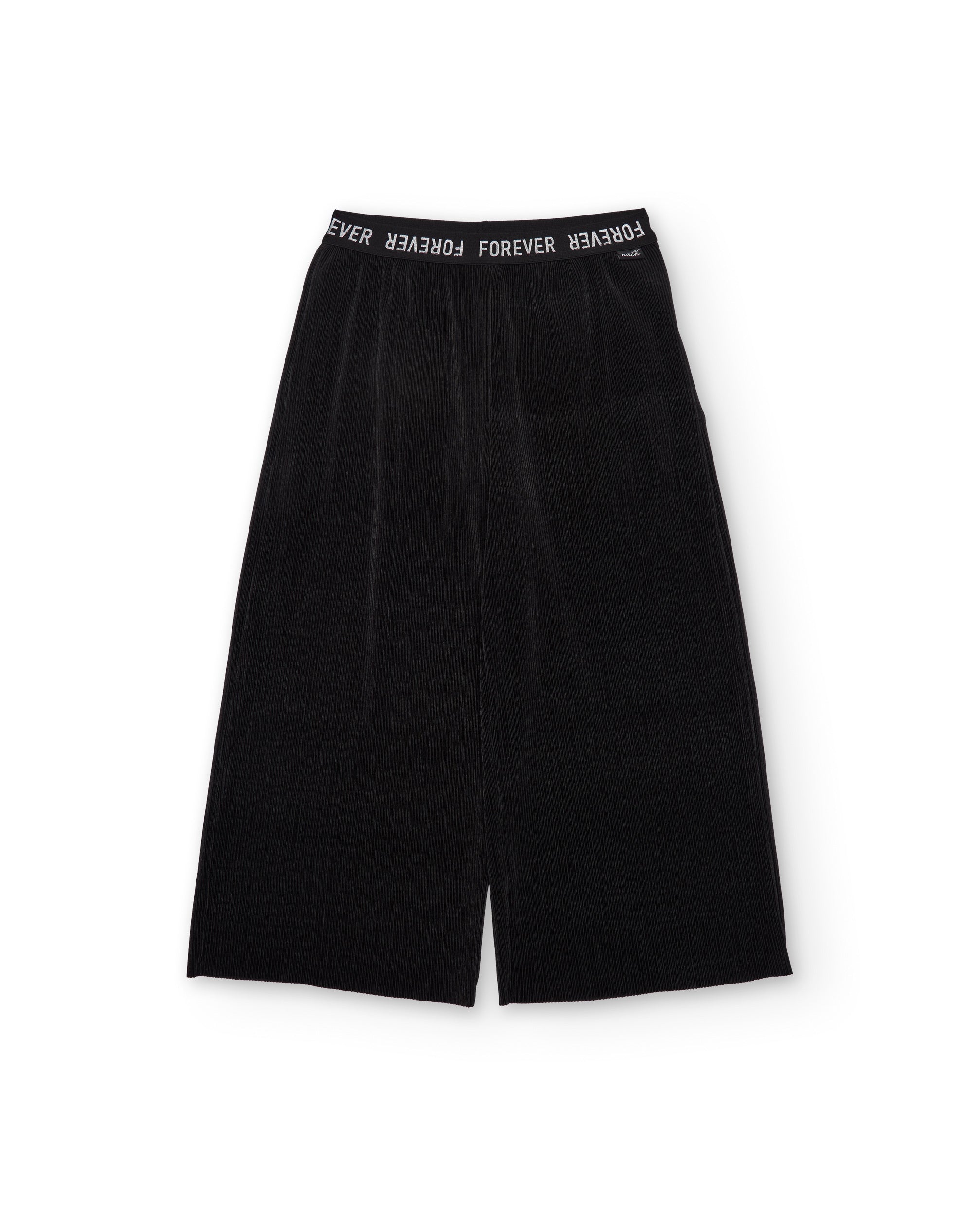 Pantalones de niña de punto con tejido canalé