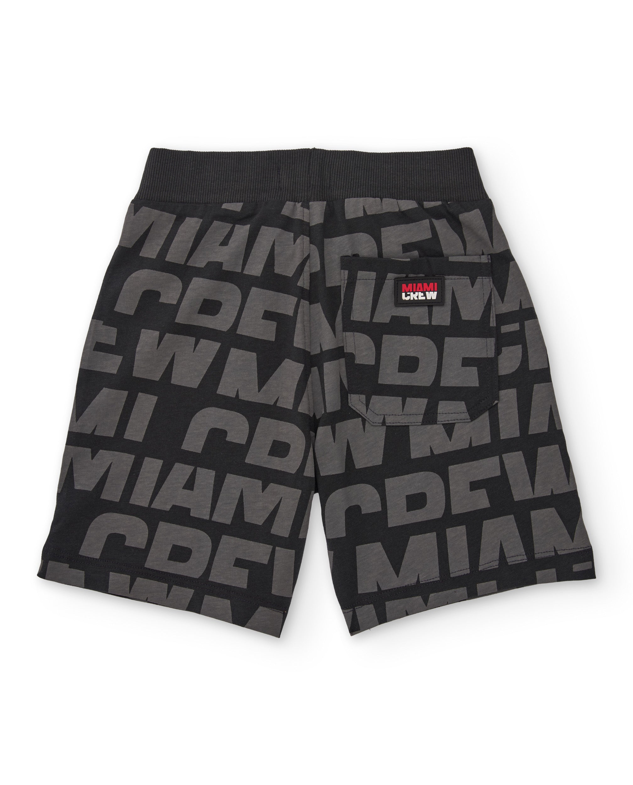 Bermuda de niño de punto con estampado de letras