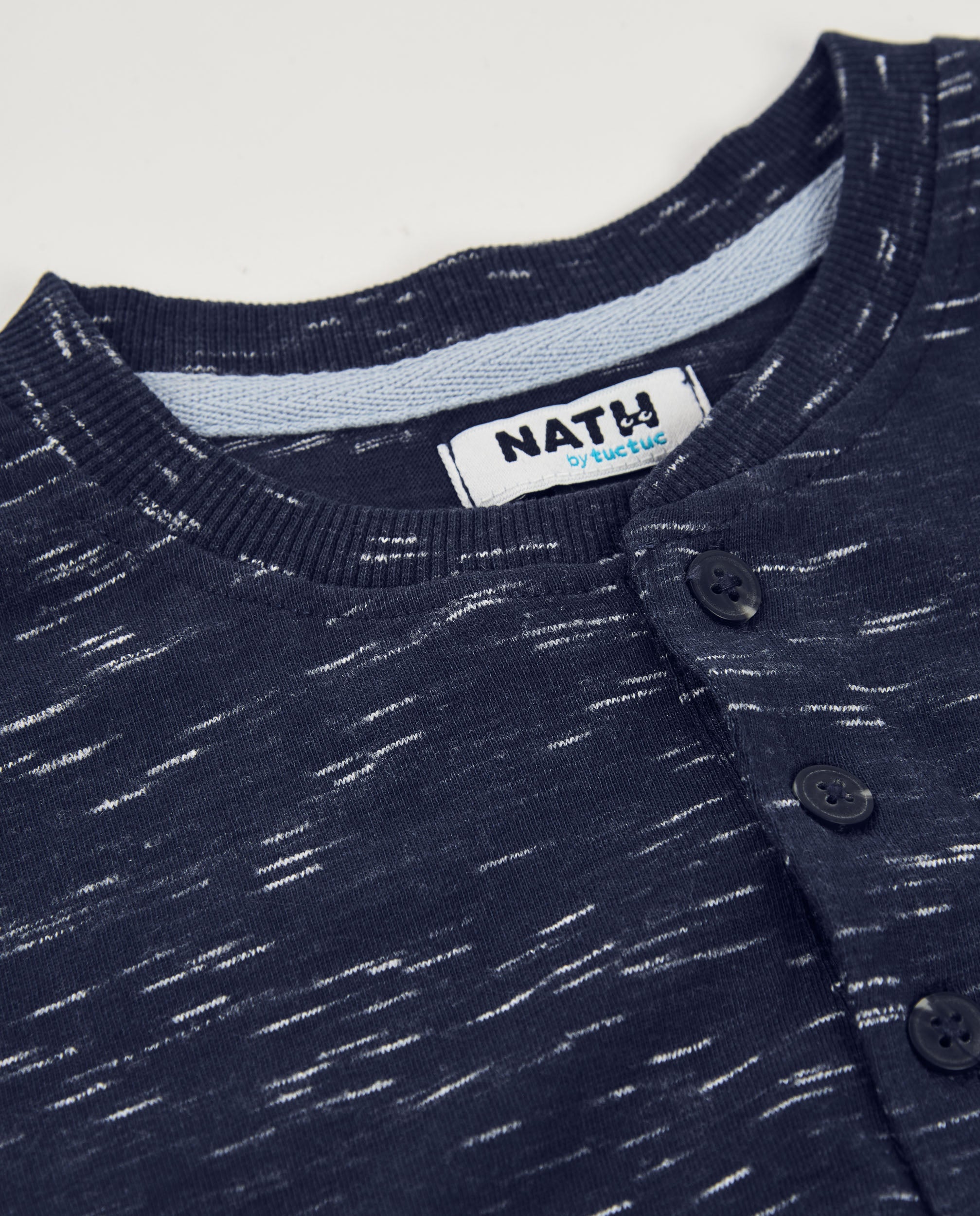 Camiseta de niño de punto con efecto jaspeado