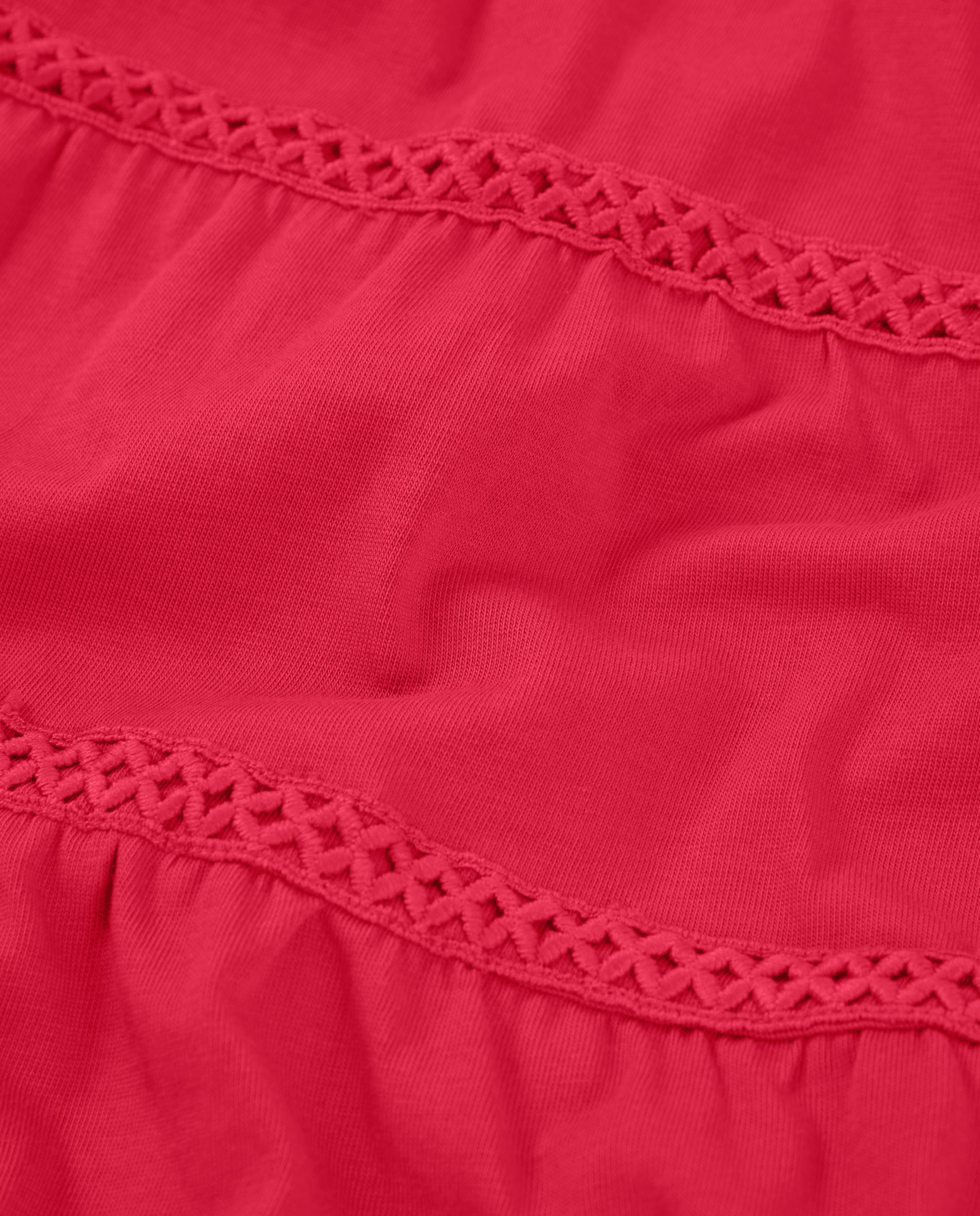 Vestido de niña de punto con detalles de encaje
