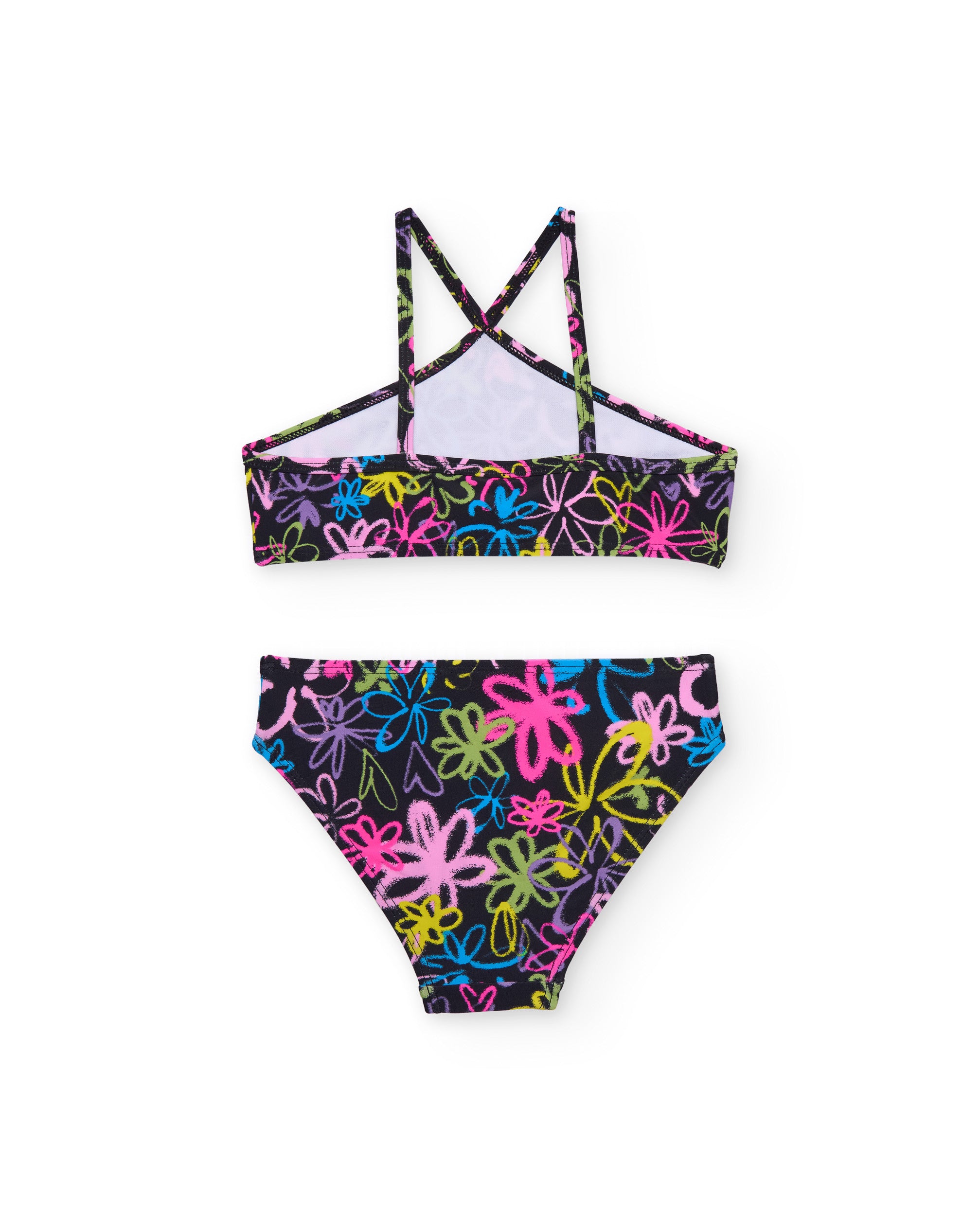 Bikini de niña de punto de estilo grafiti