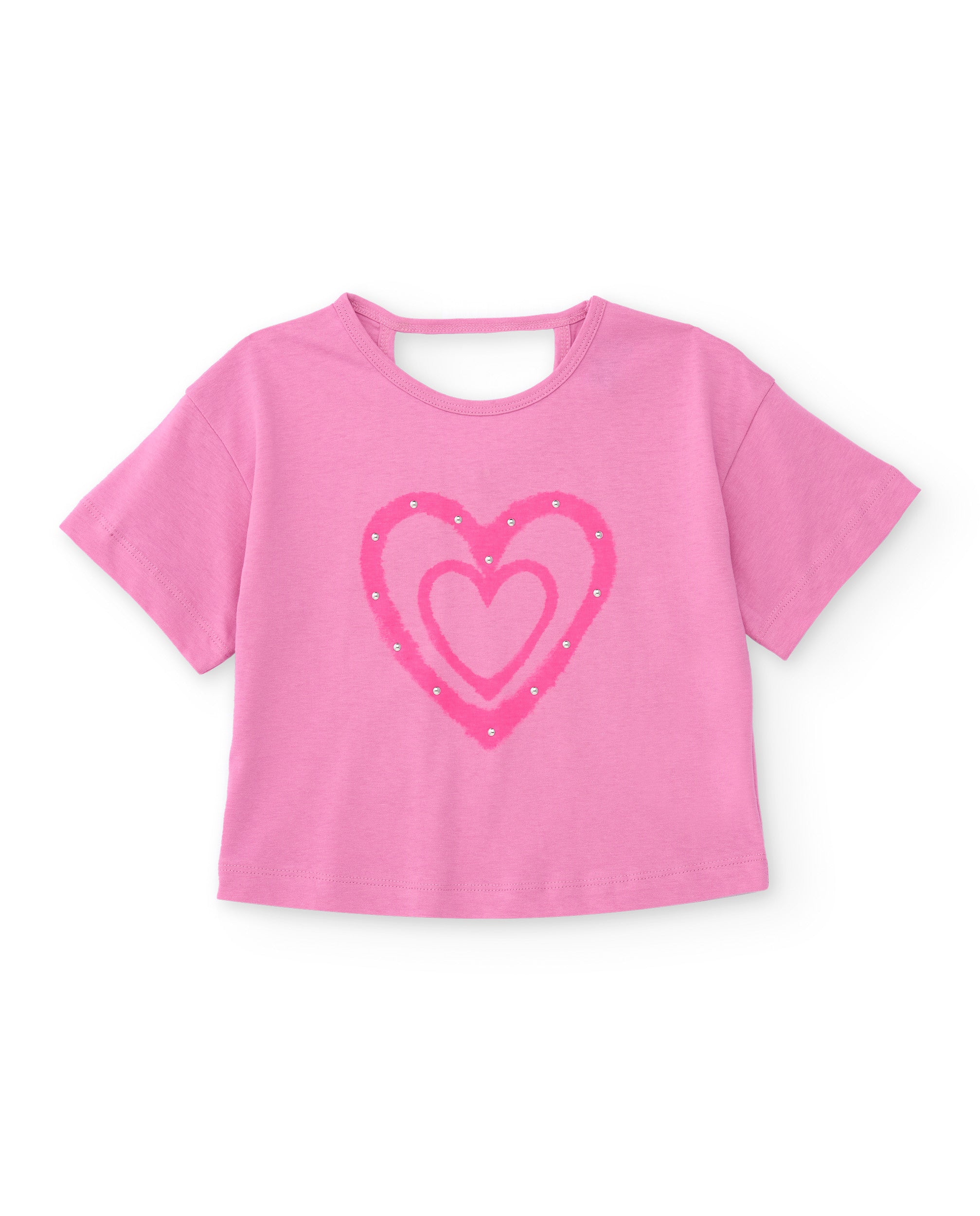 Camiseta de niña de punto con apliques brillantes