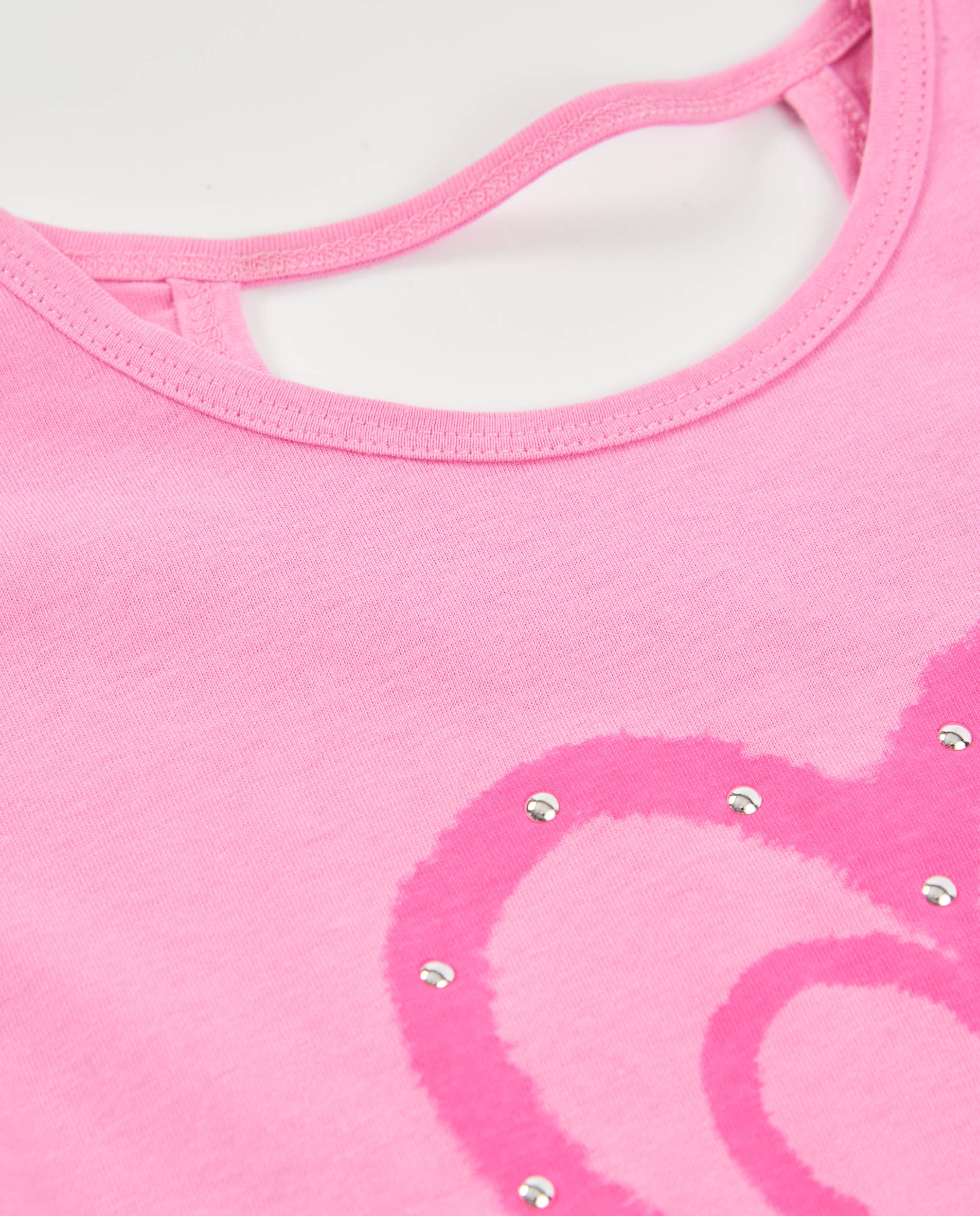 Camiseta de niña de punto con apliques brillantes
