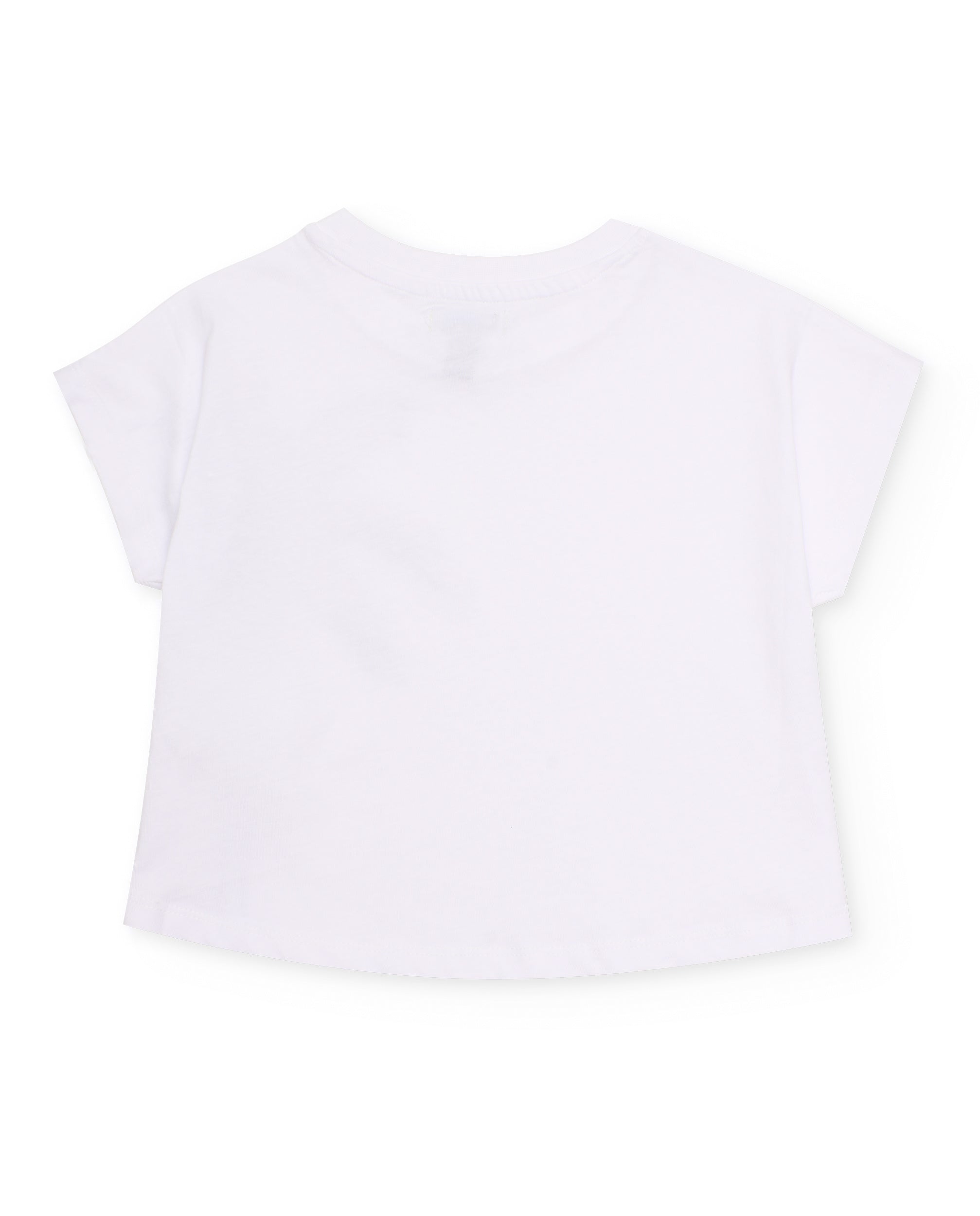 Camiseta de niña de punto con palmera lateral