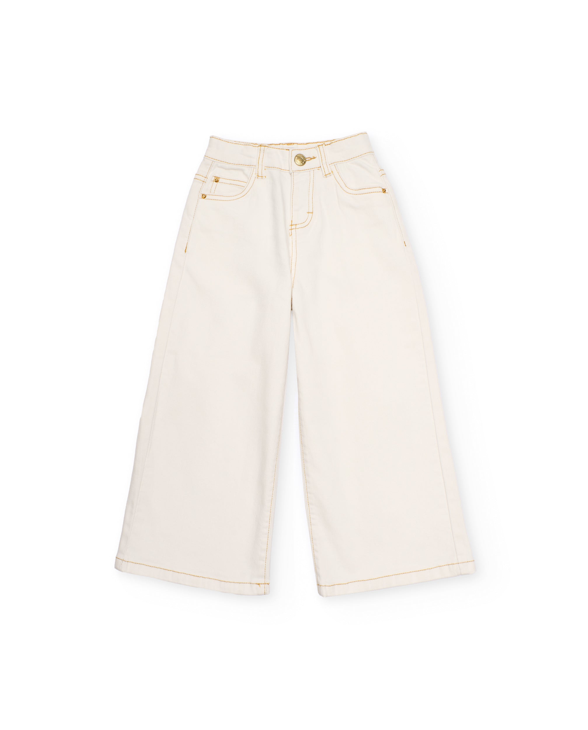 Pantalones de niña de plana con pernera ancha