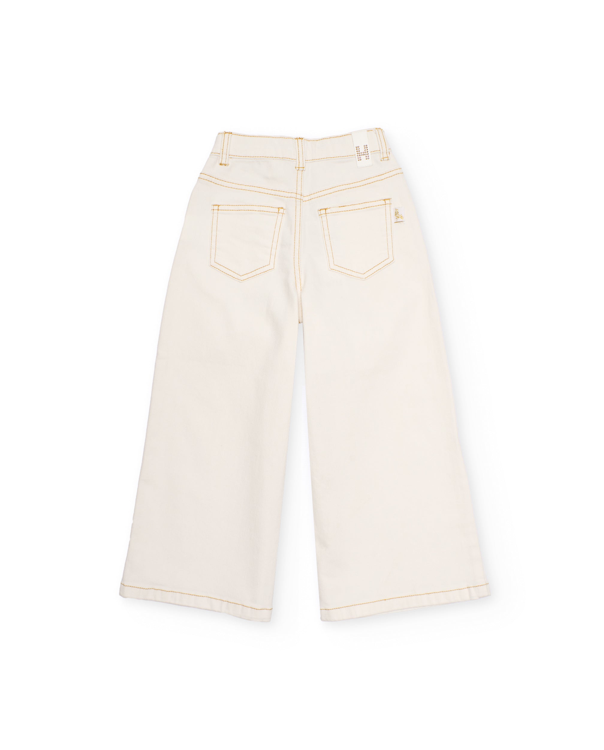 Pantalones de niña de plana con pernera ancha
