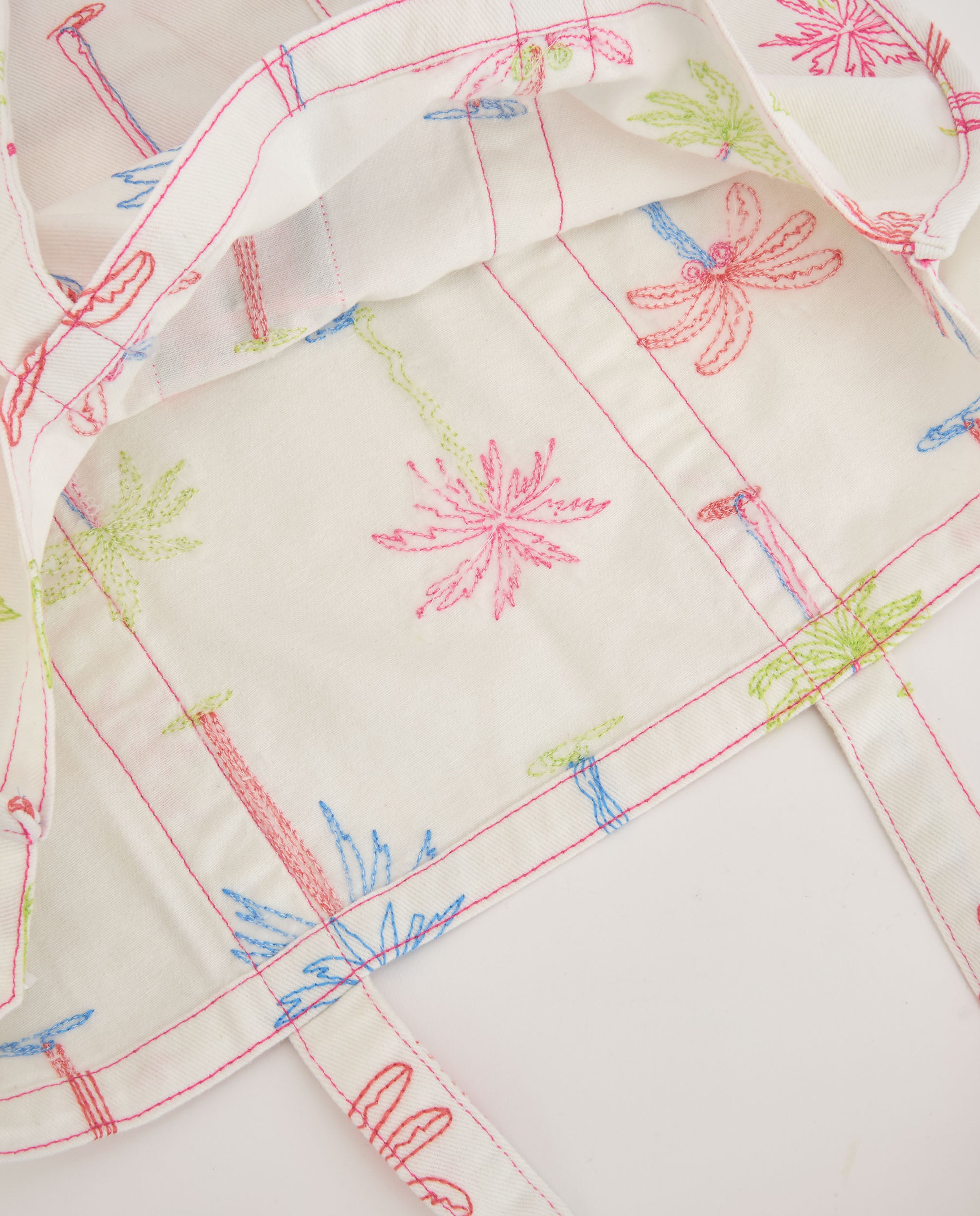 Bolsa de niña de plana con estampado de palmeras