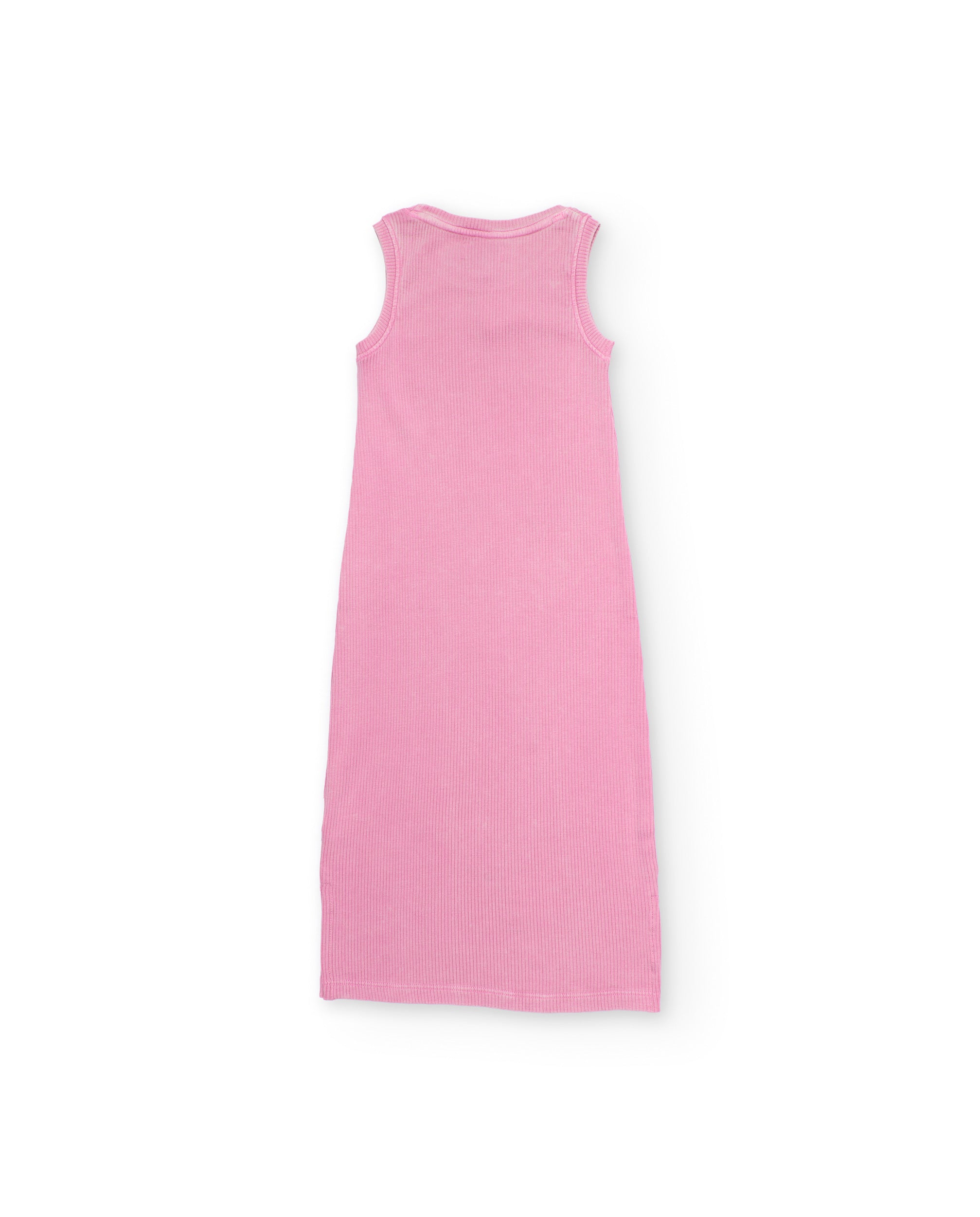 Vestido de niña de punto y tejido canalé elástico