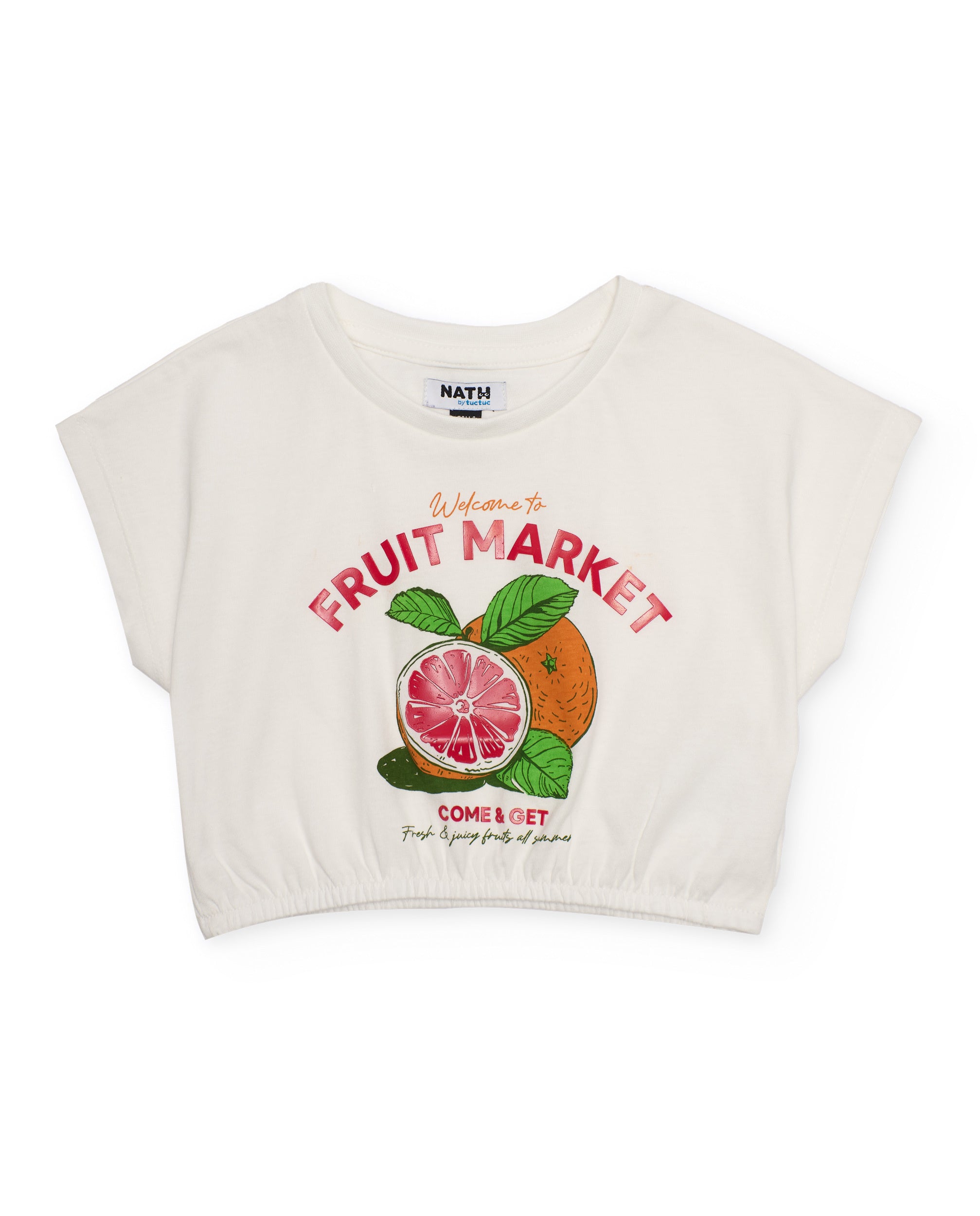 Camiseta de niña de punto con bajo engomado