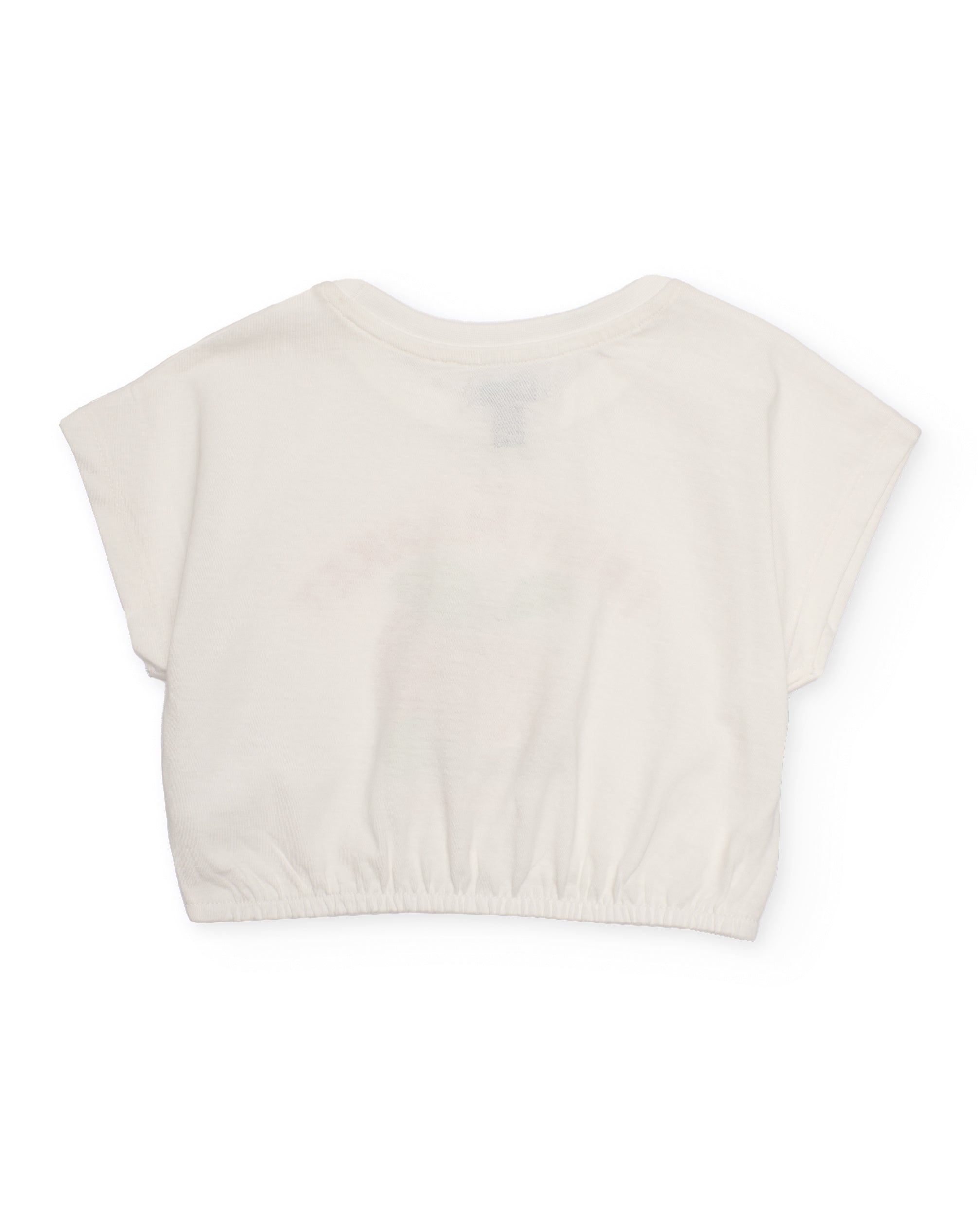 Camiseta de niña de punto con bajo engomado