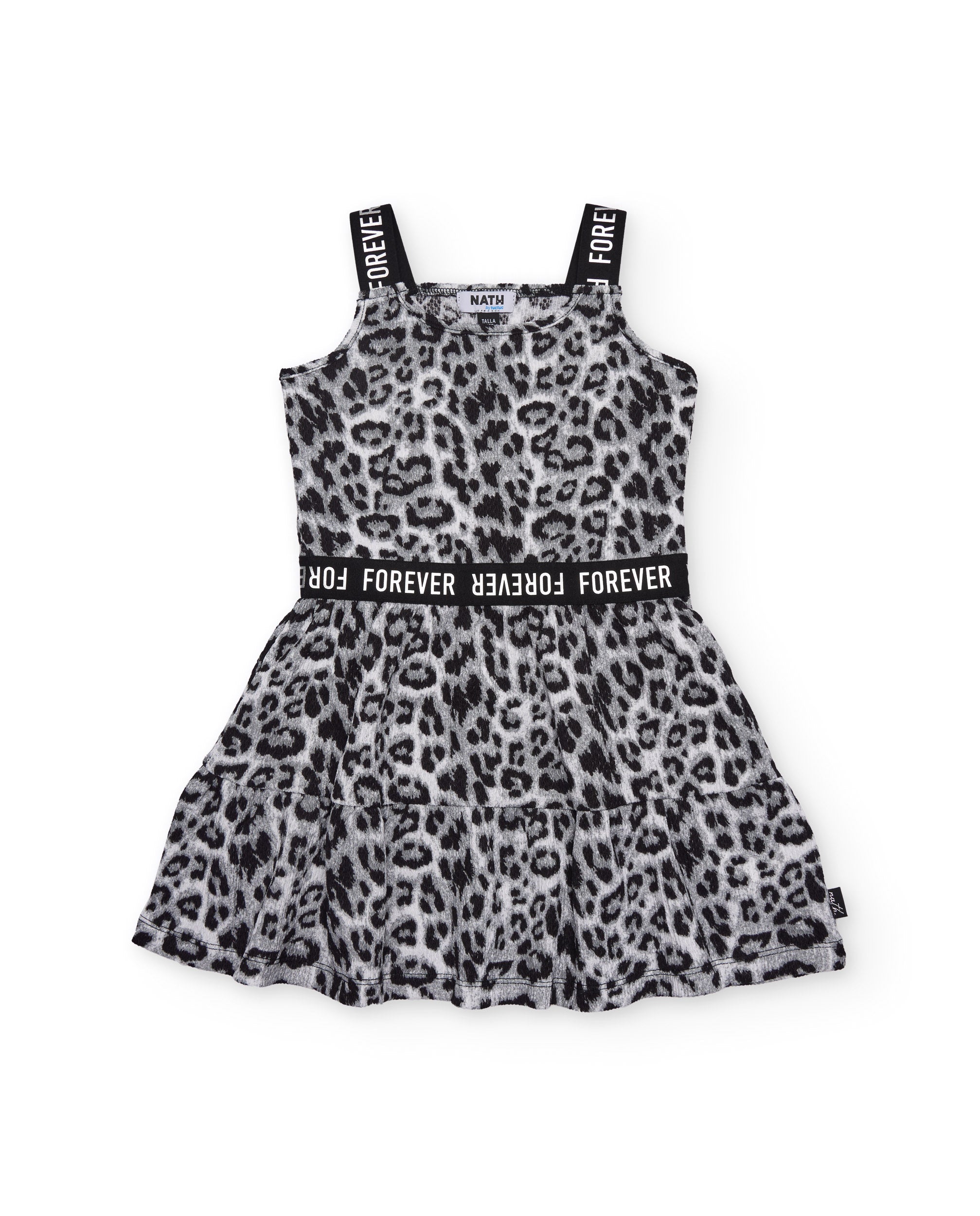 Vestido de niña de plana con tirantes elásticos