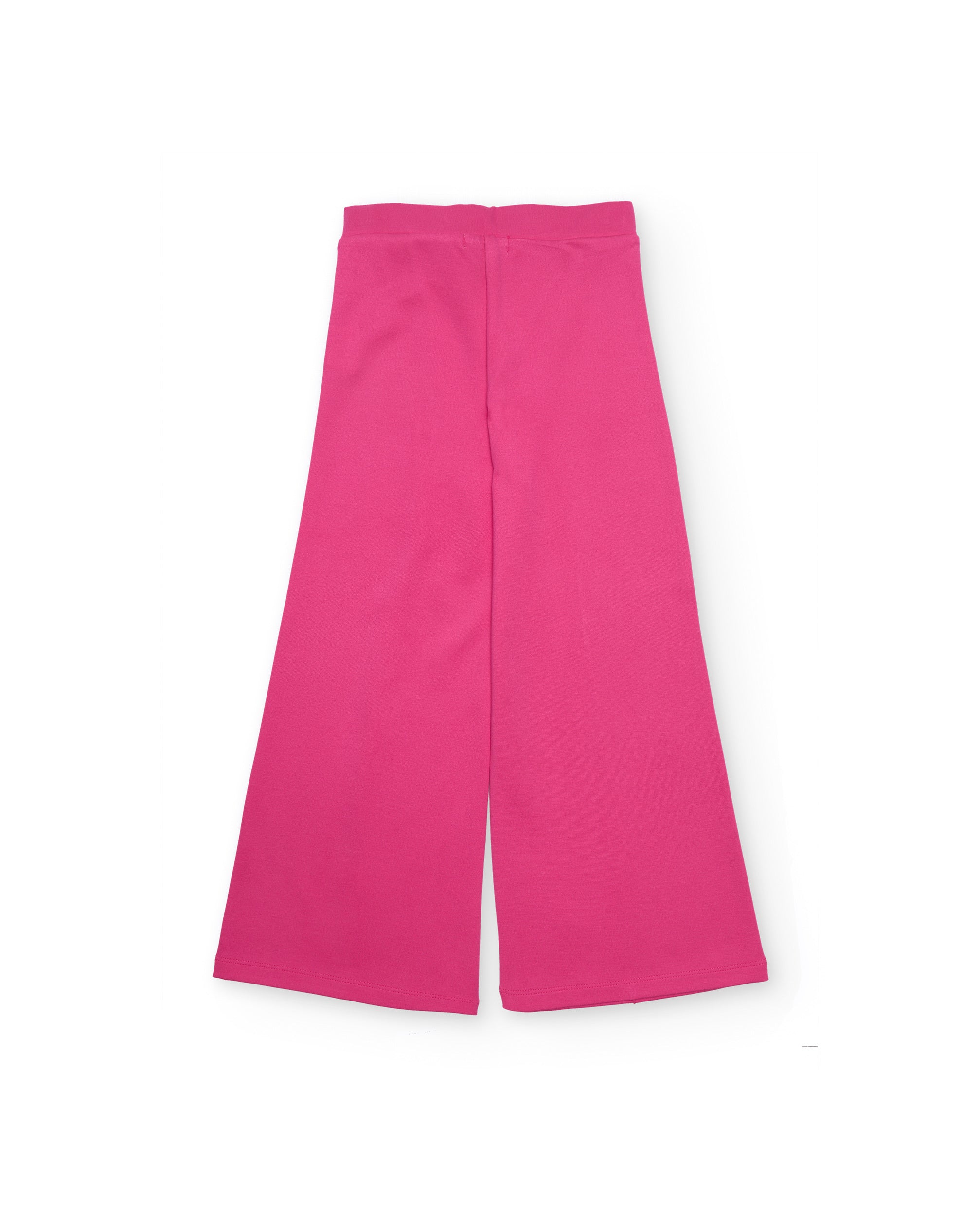 Pantalones de niña de punto con costuras decorativas