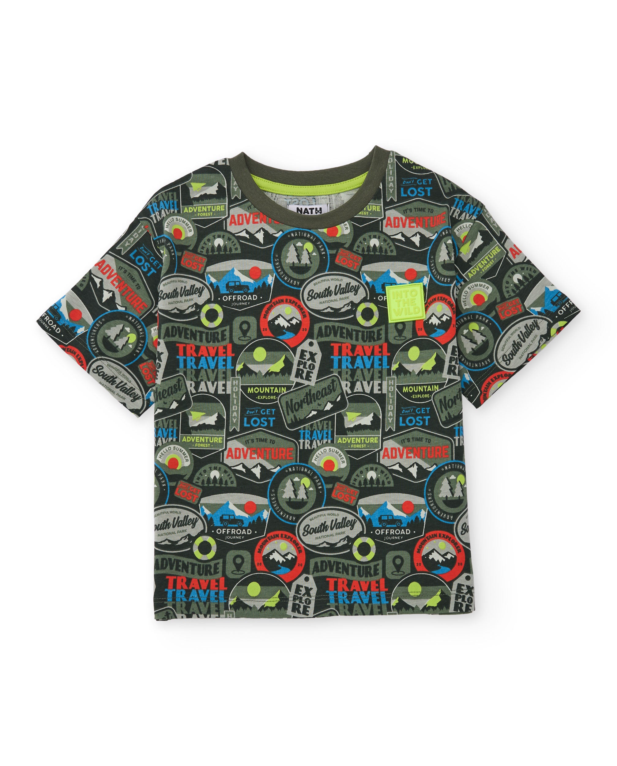 Camiseta de niño de punto con temática aventurera