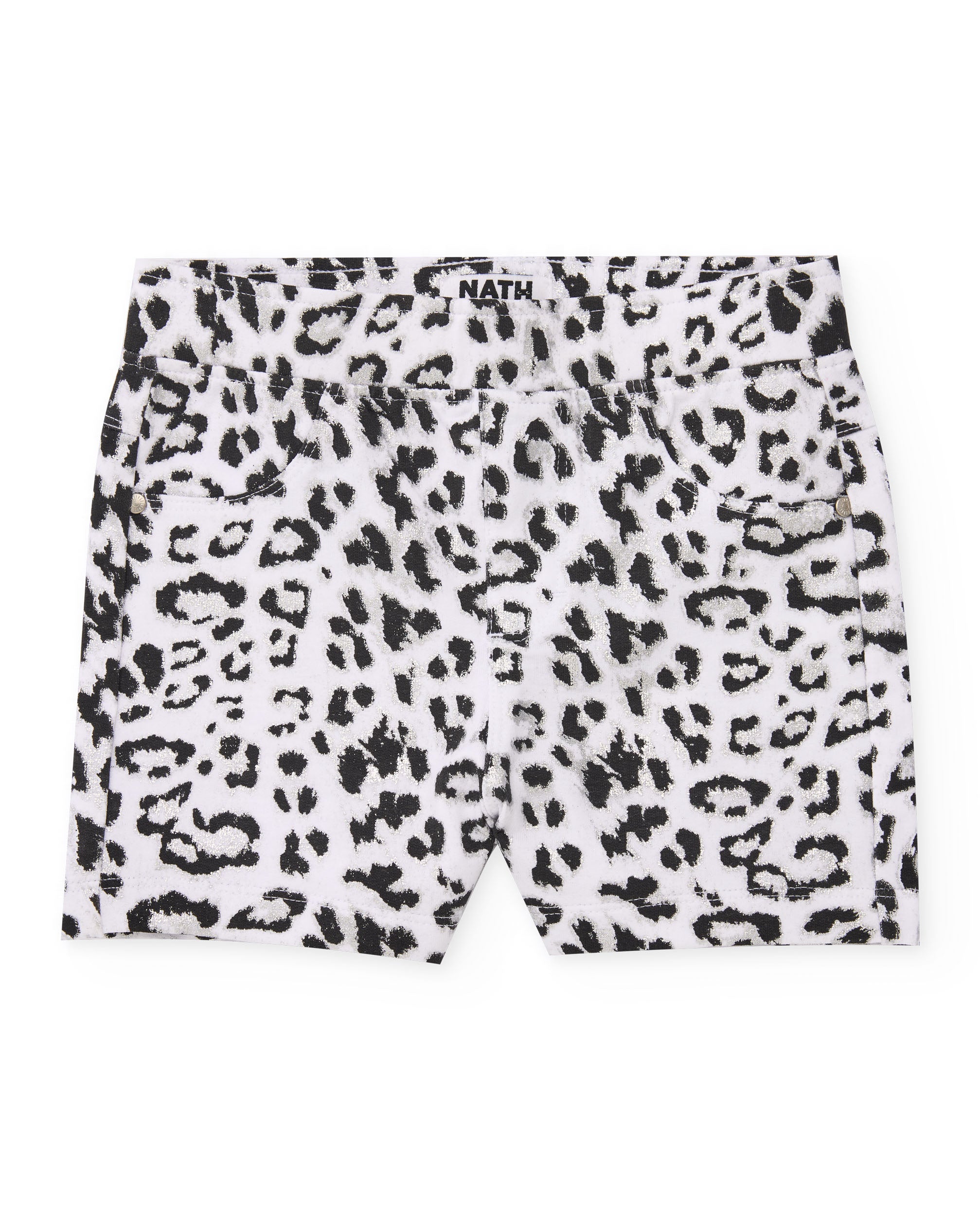 Short de niña de punto con diseño animal print
