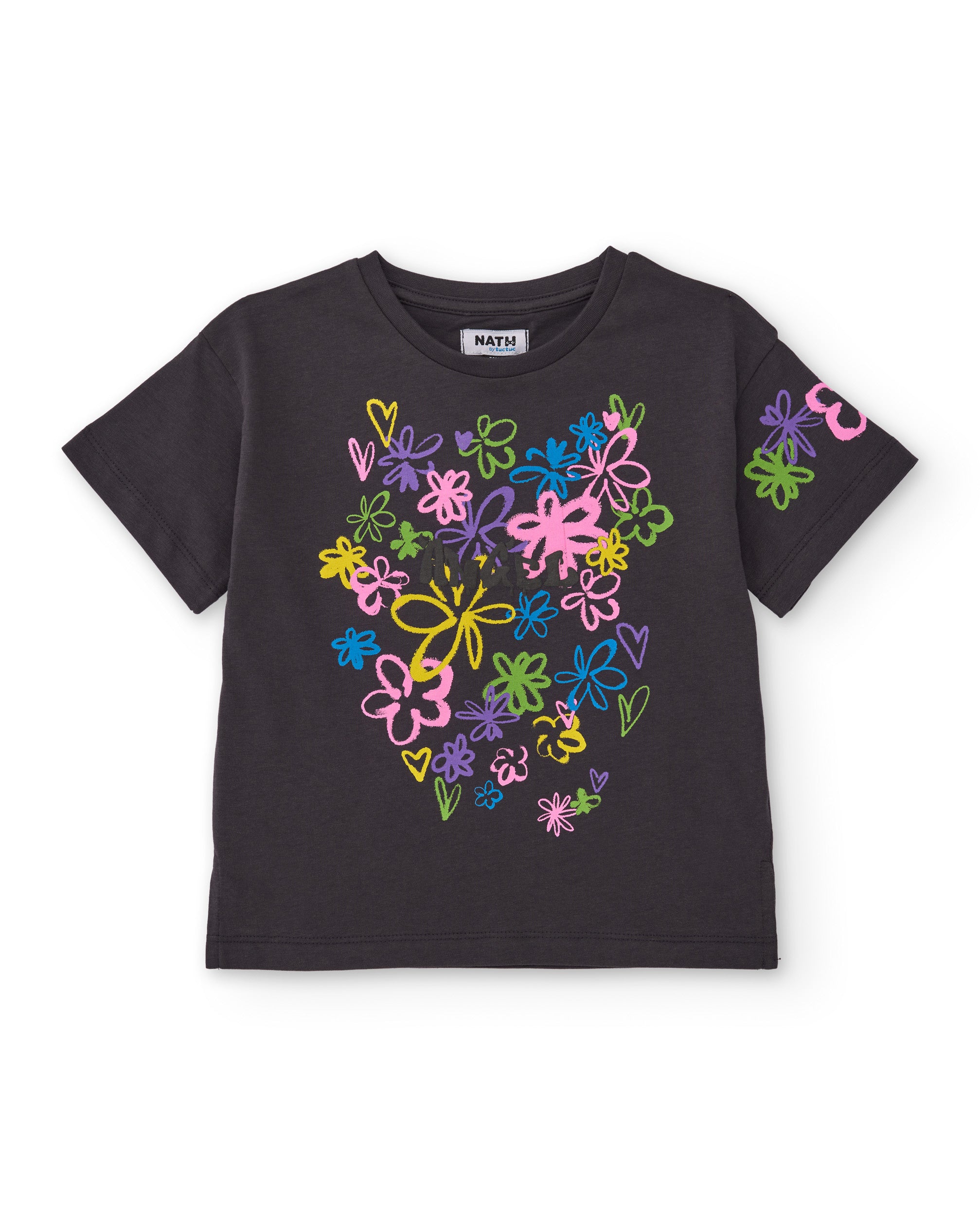 Conjunto de niña de punto con estampado de flores