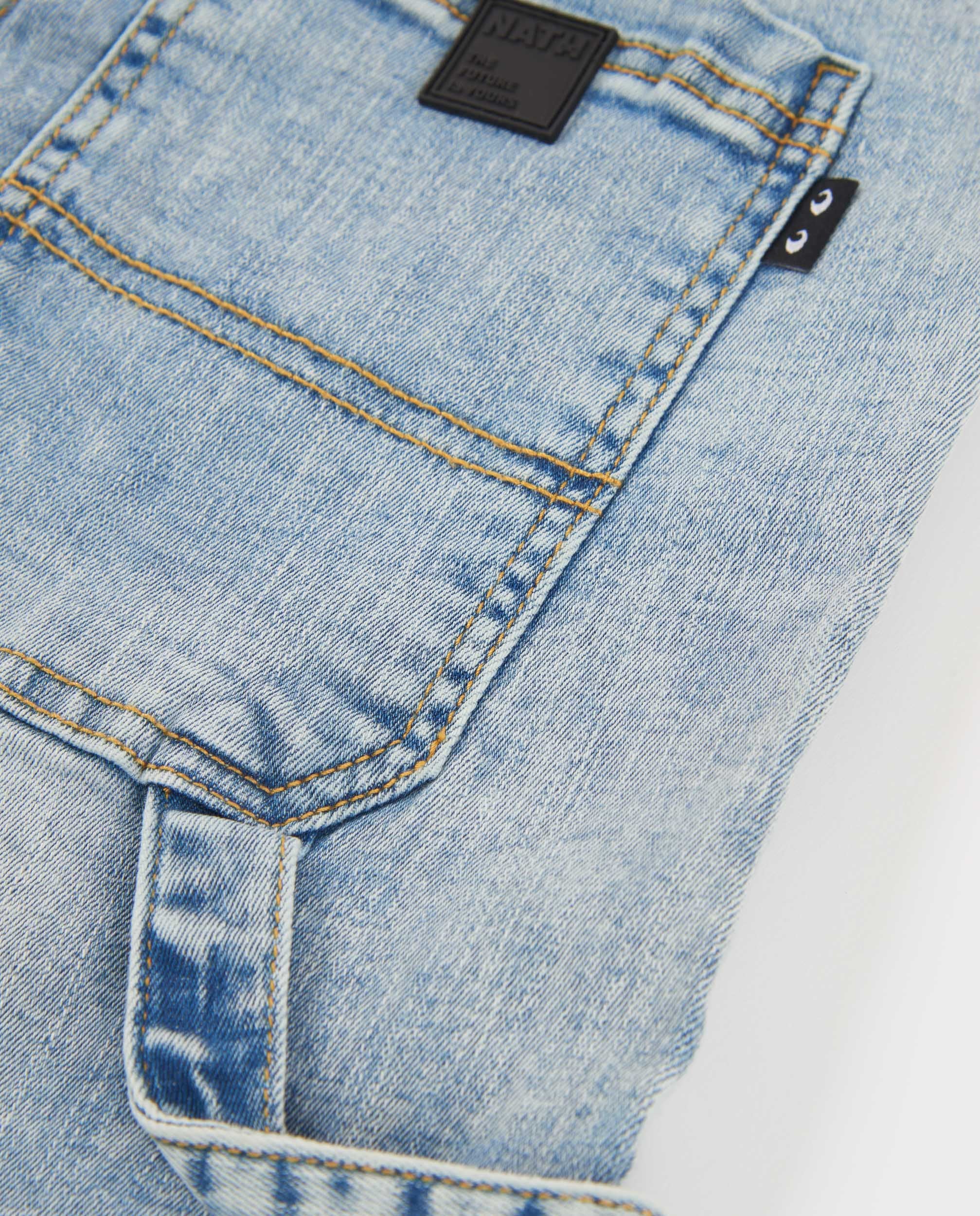 Bermuda de niño de plana y tejido denim