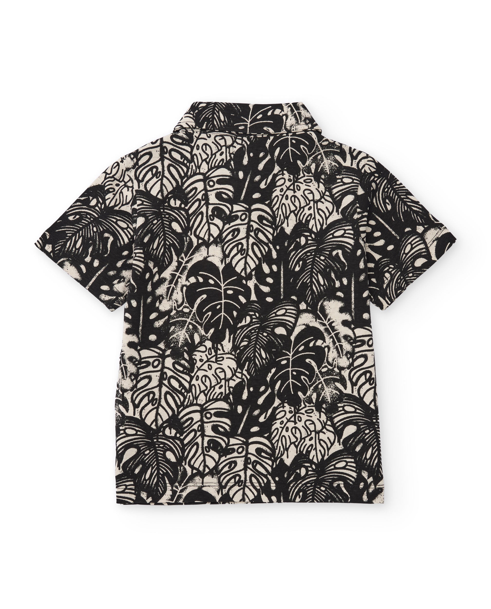 Polo de niño de punto con estampado integral