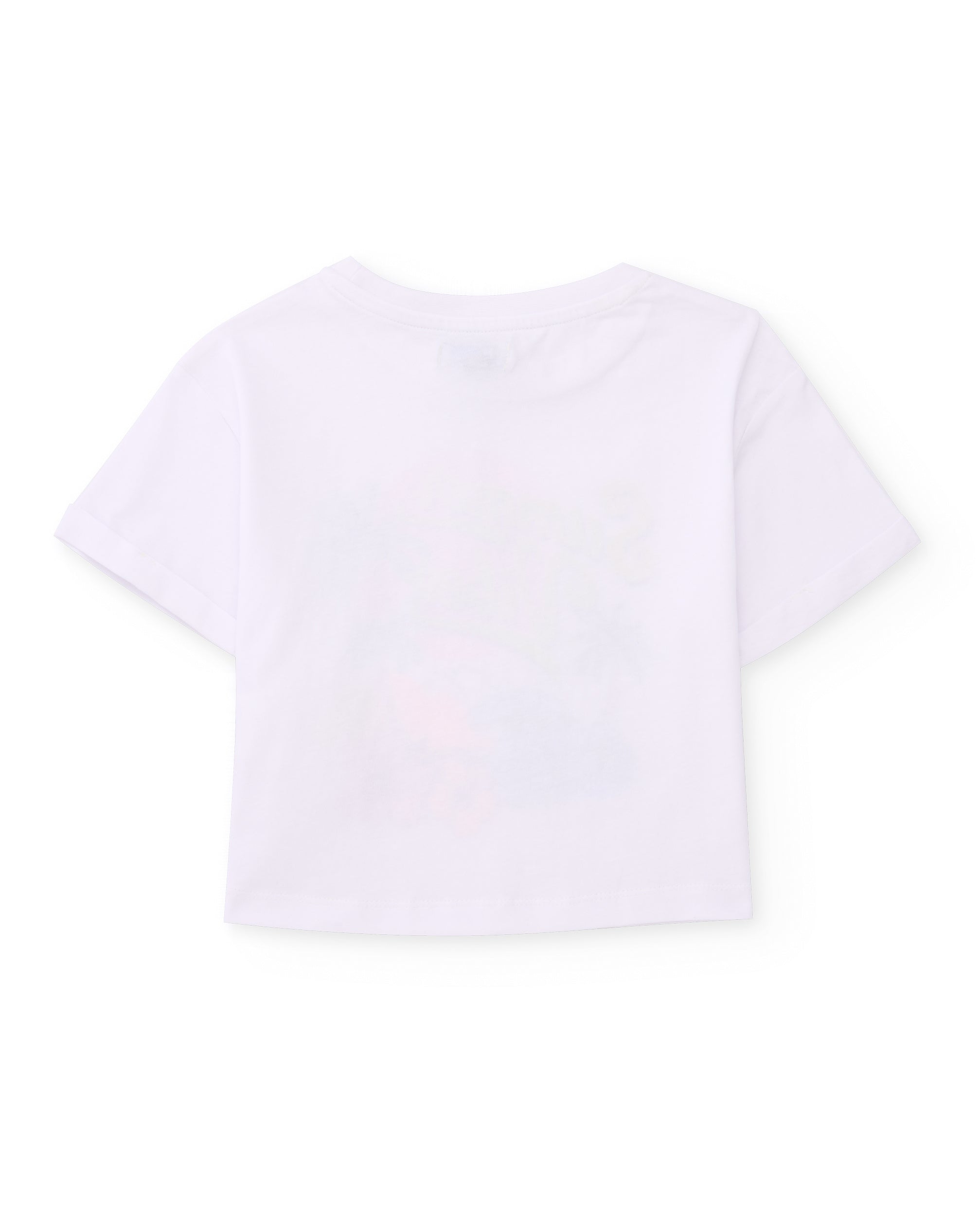Camiseta de niña de punto con diseño tropical