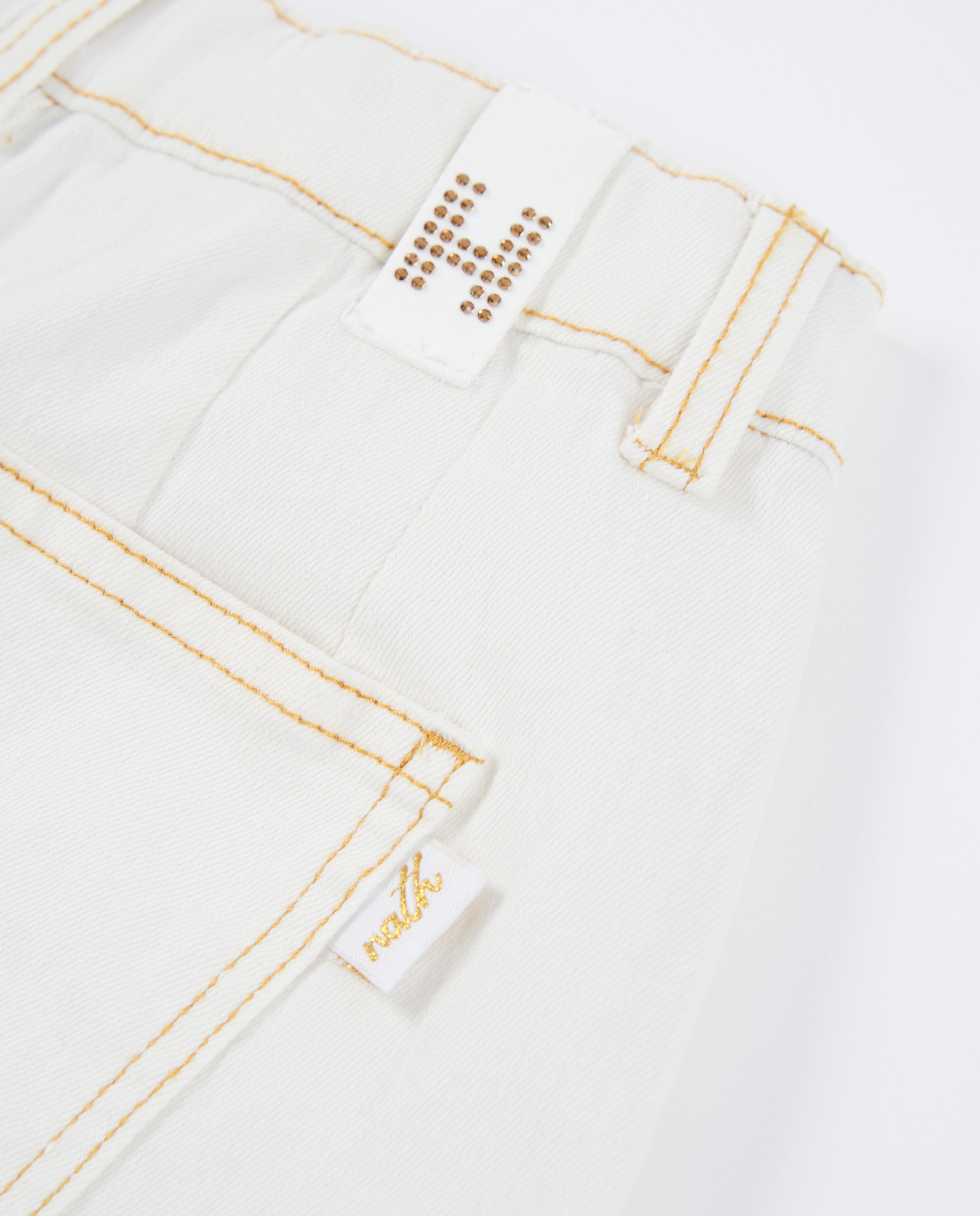 Short de niña de plana con tejido denim