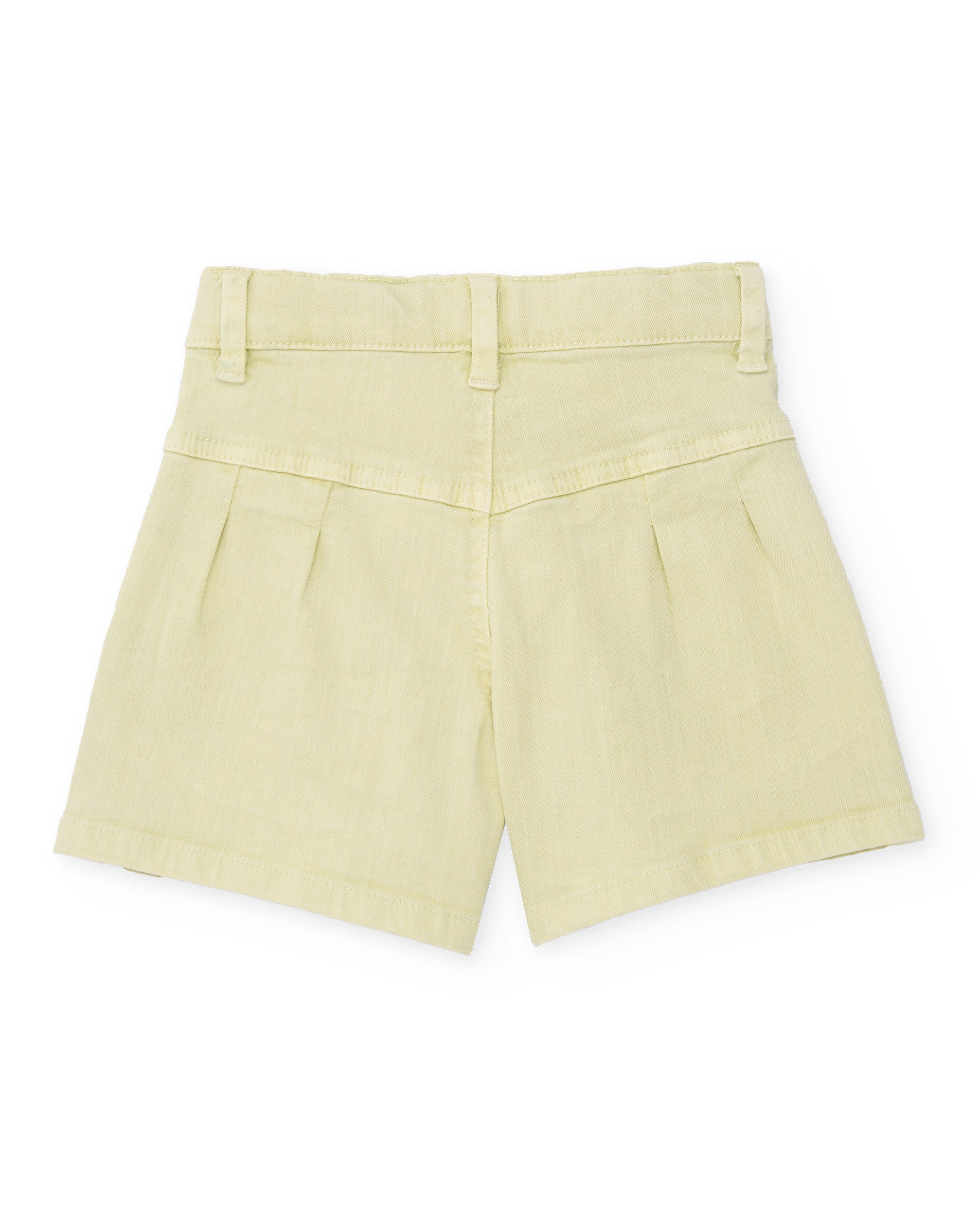 Short de niña de plana con pliegues frontales