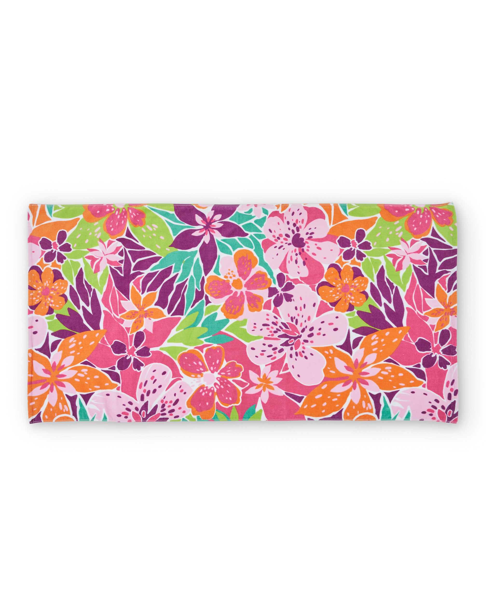 Toalla de niña de punto con diseño floral integral