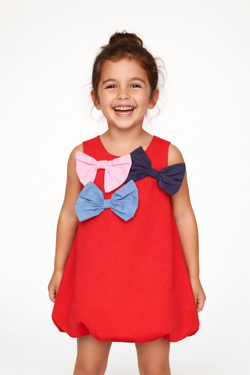 Vestido de niña de plana con diseño globo