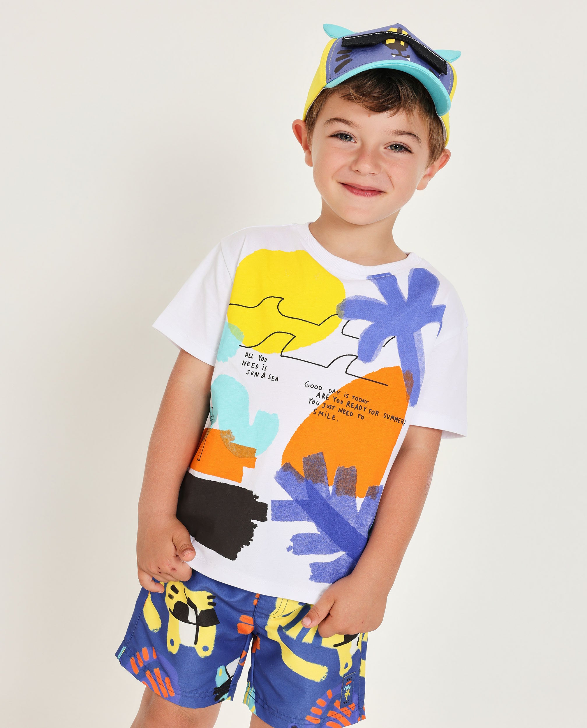 Camiseta de niño de punto con estampado abstracto