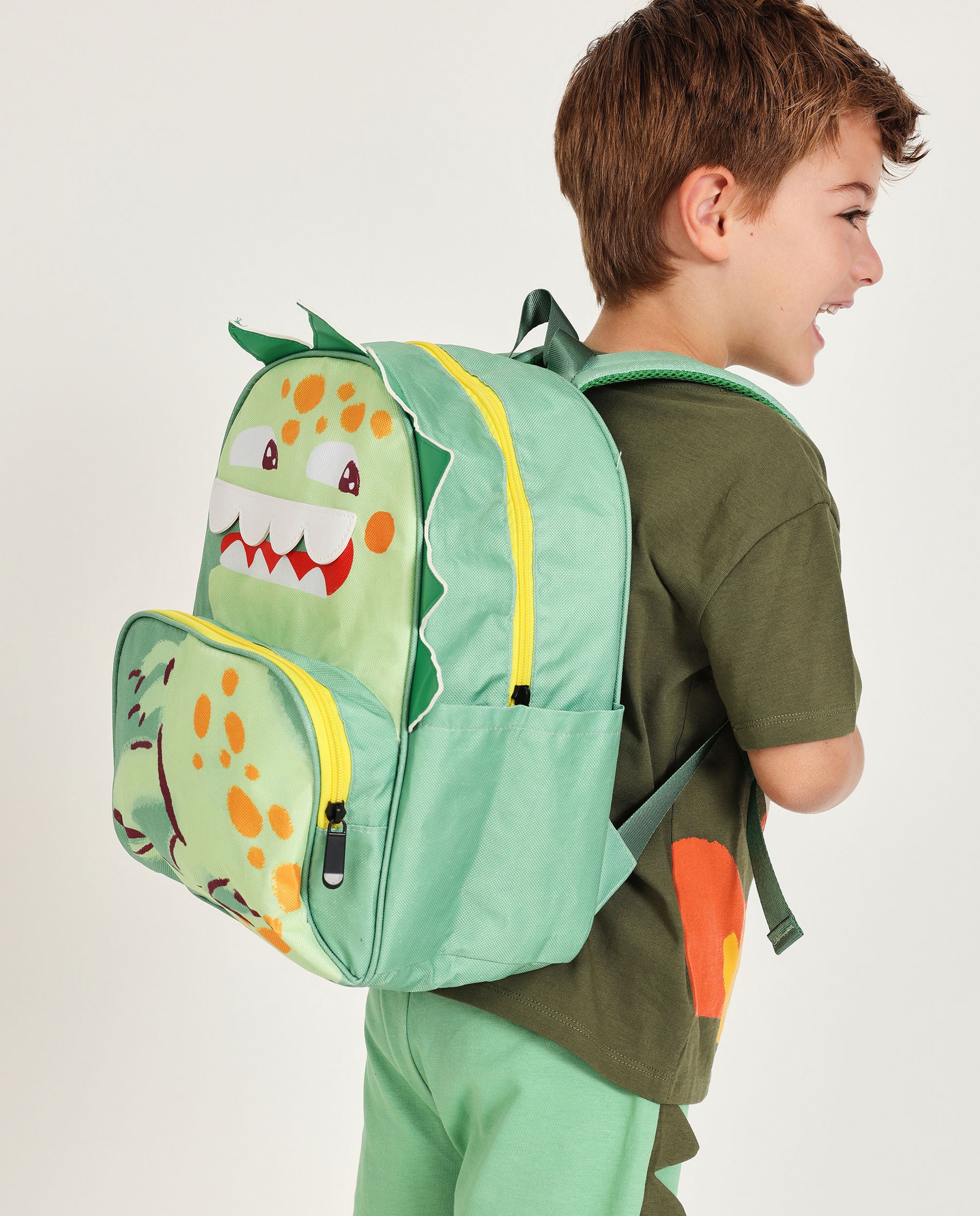 Mochila de niño de plana con diseño dinosaurio