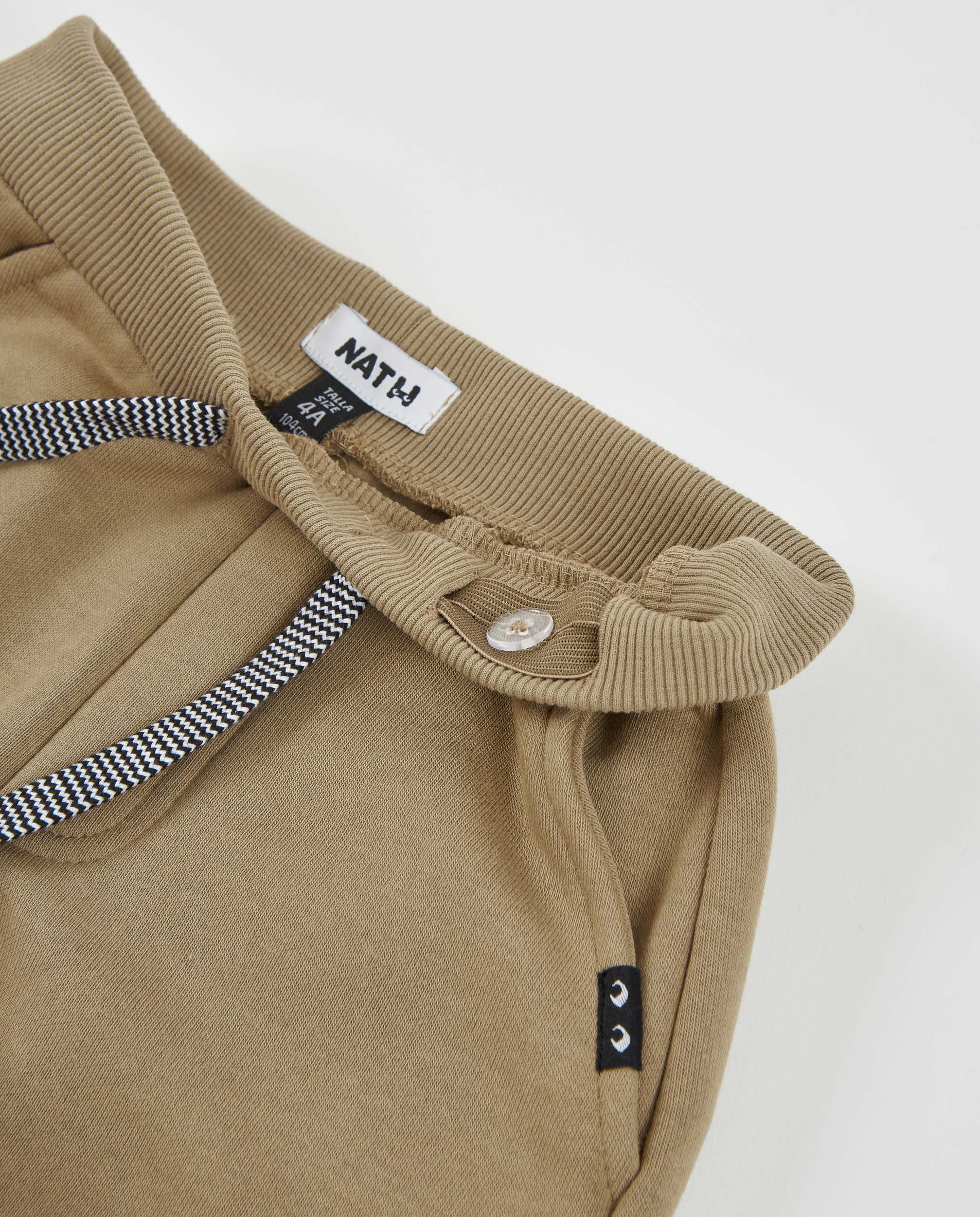 Pantalón de niño de felpa cómodo con cordón ajustable