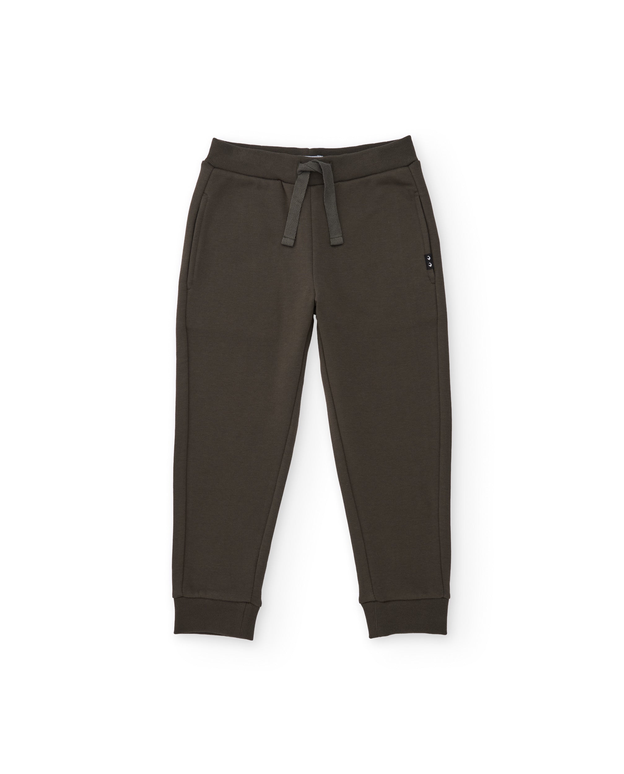 Pantalón de niño de felpa con puños acanalados y cintura elástica