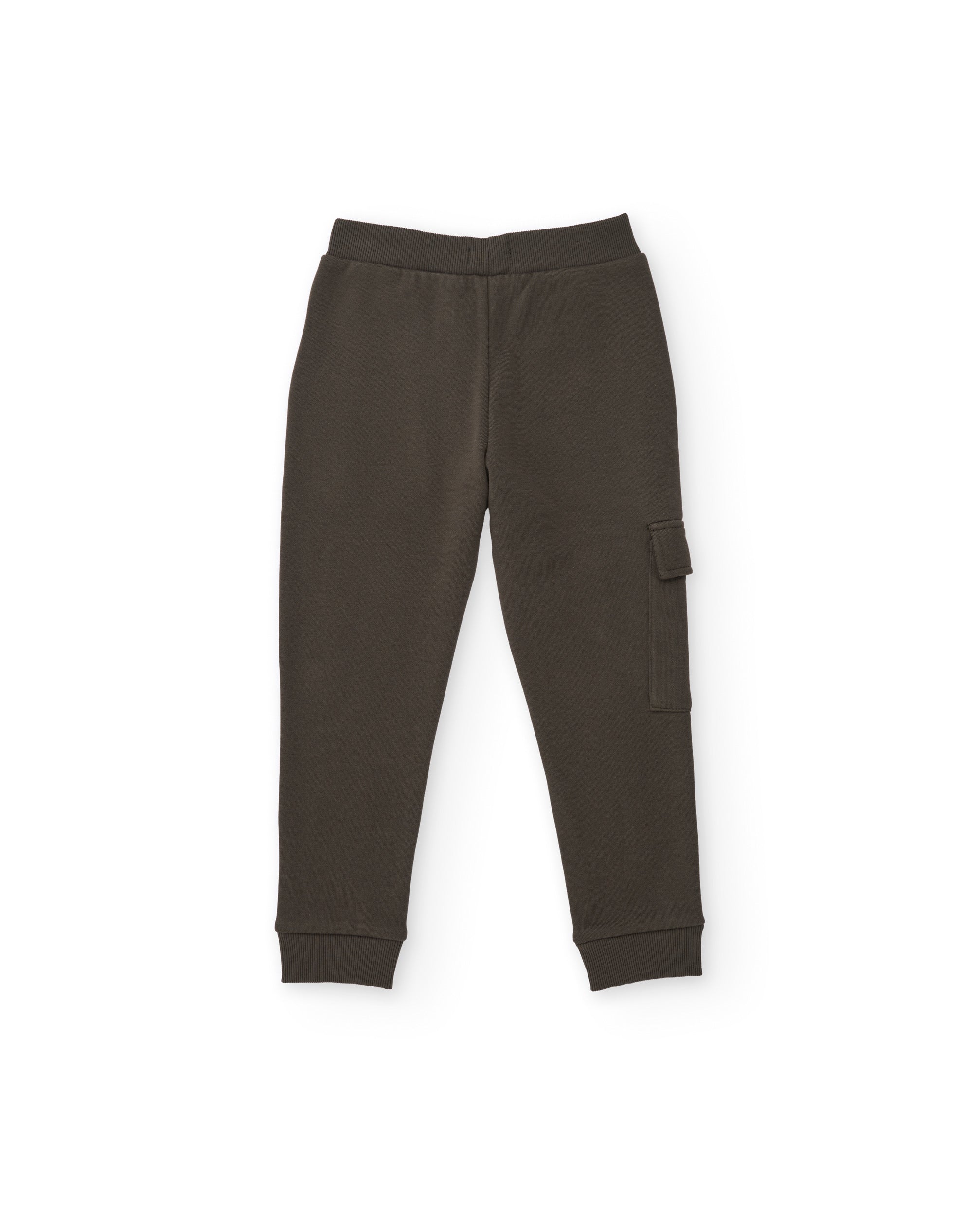 Pantalón de niño de felpa con bolsillo cargo y cintura elástica