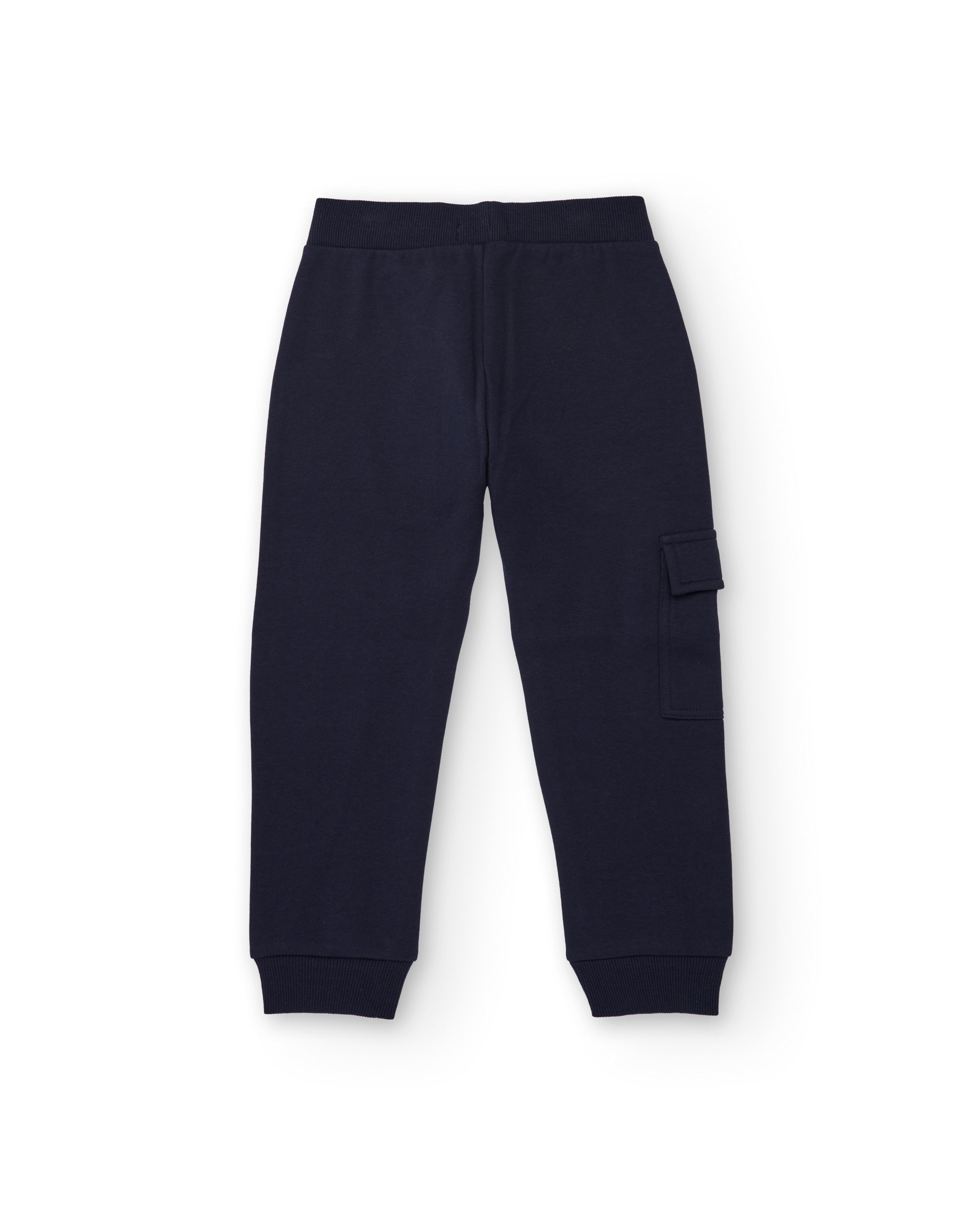 Pantalón jogger de niño de felpa con bolsillo de solapas