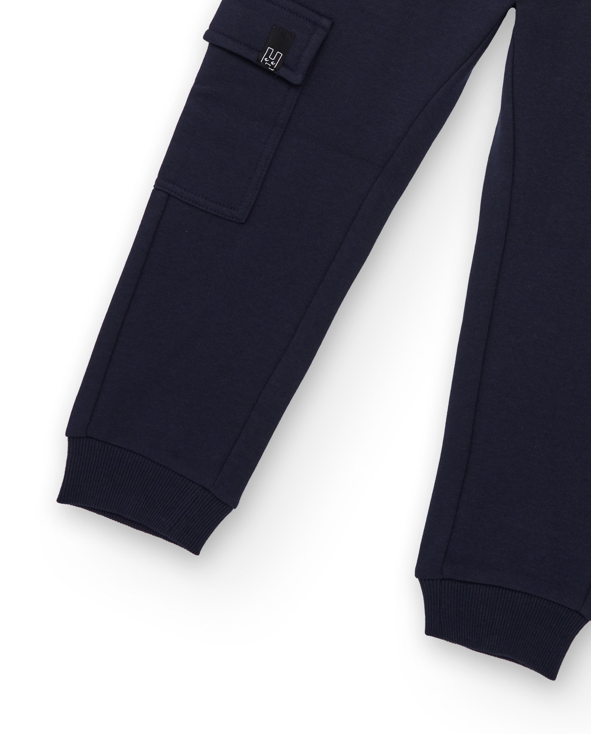 Pantalón jogger de niño de felpa con bolsillo de solapas