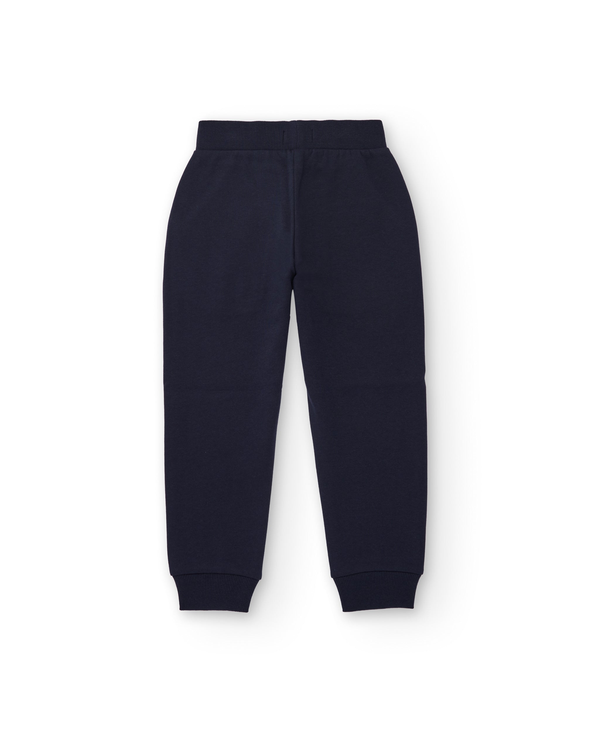 Pantalón de niño de felpa con bolsillos laterales y puños elásticos