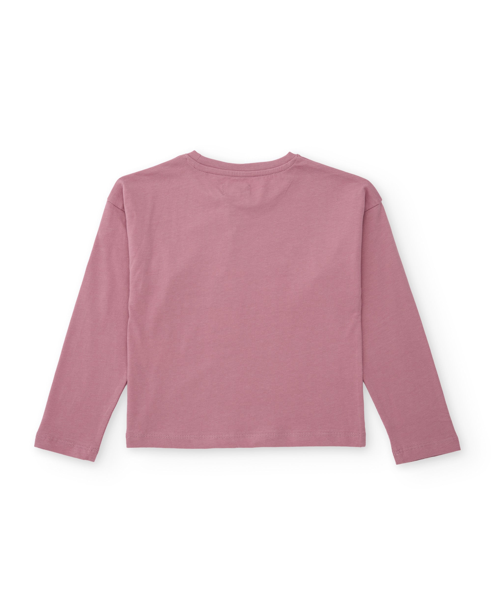 Camiseta de niña de punto con manga larga y diseño urbano