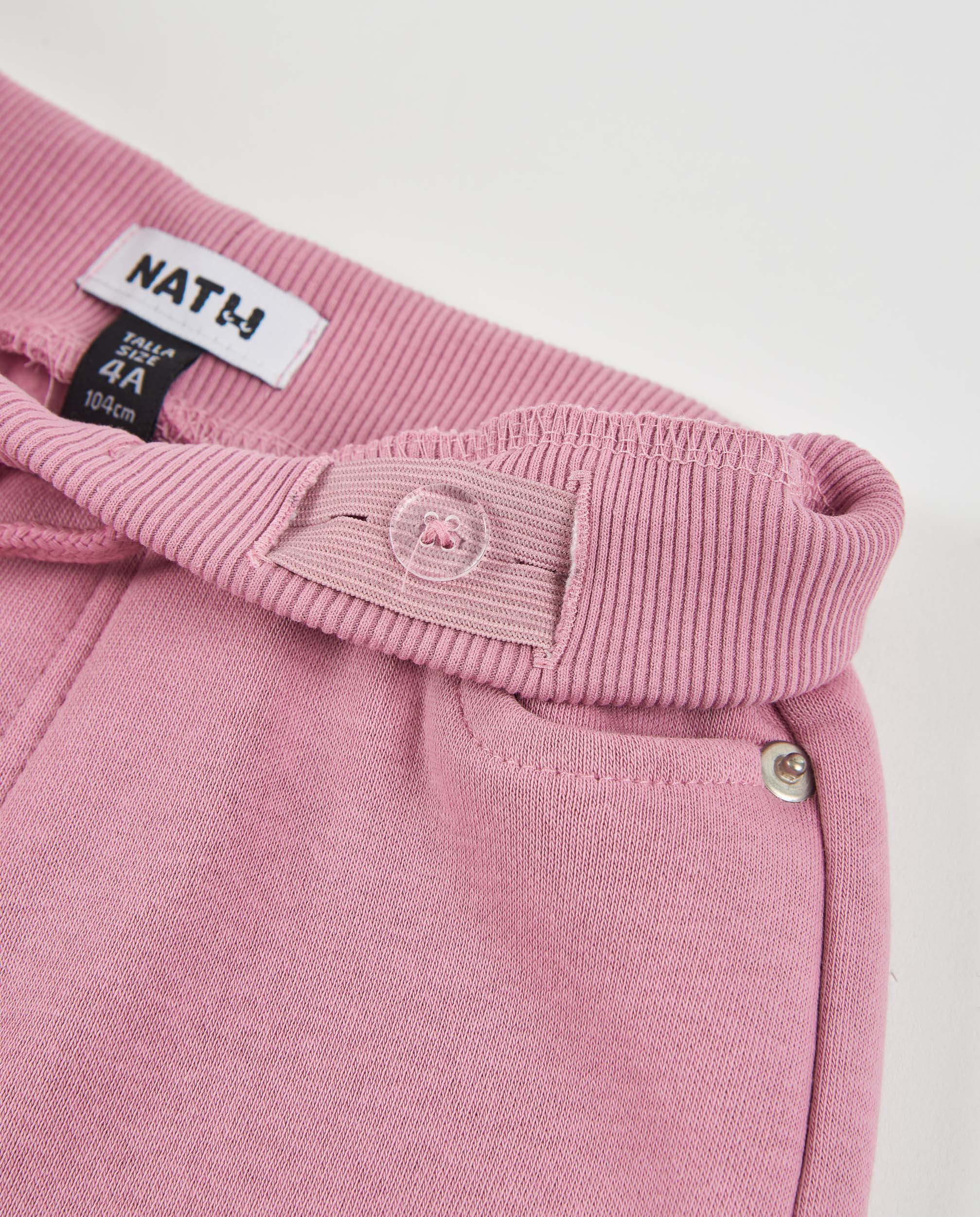 Pantalón de niña de punto con corte ancho y cintura elástica