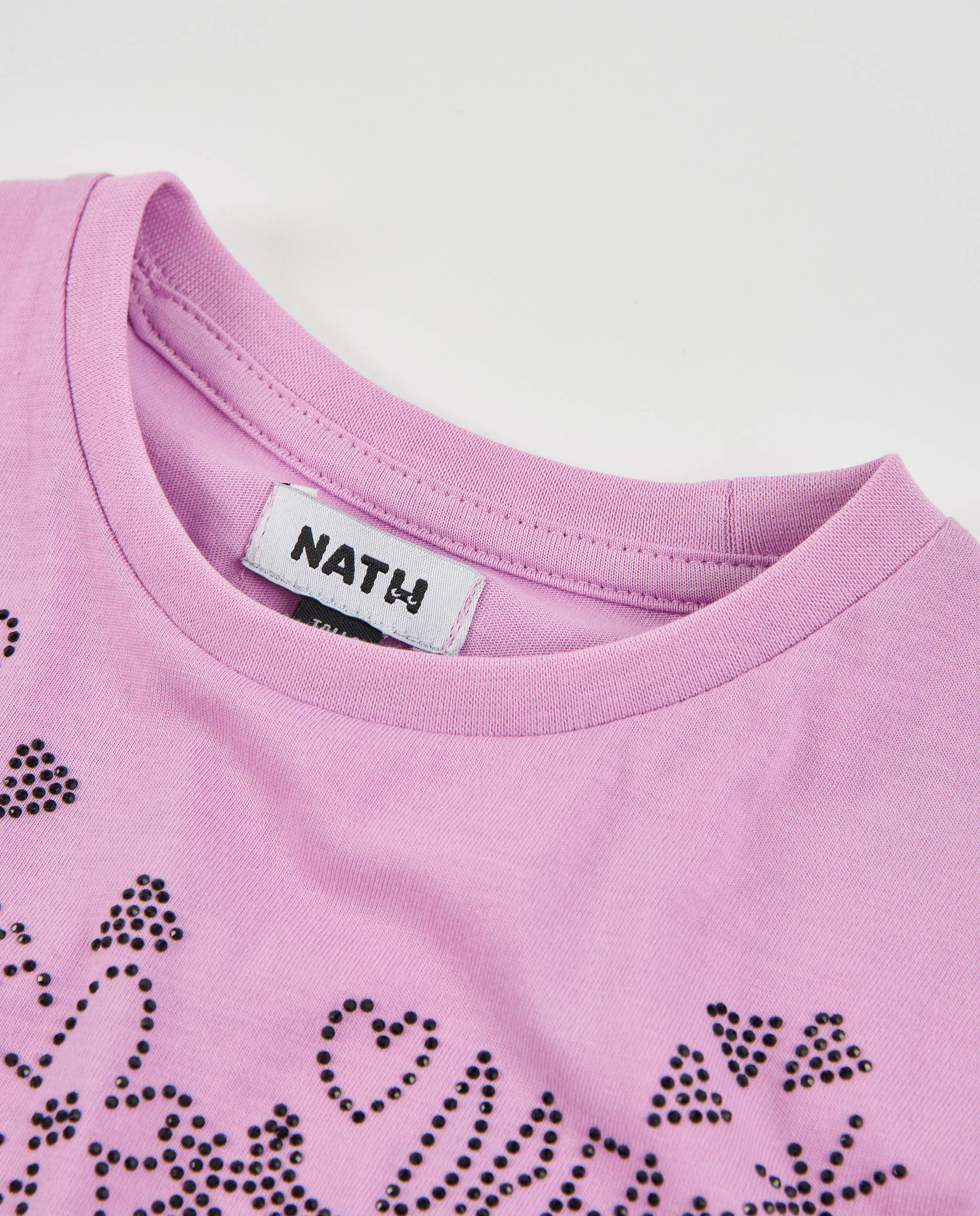 Girls knit T-shirt with a floral print