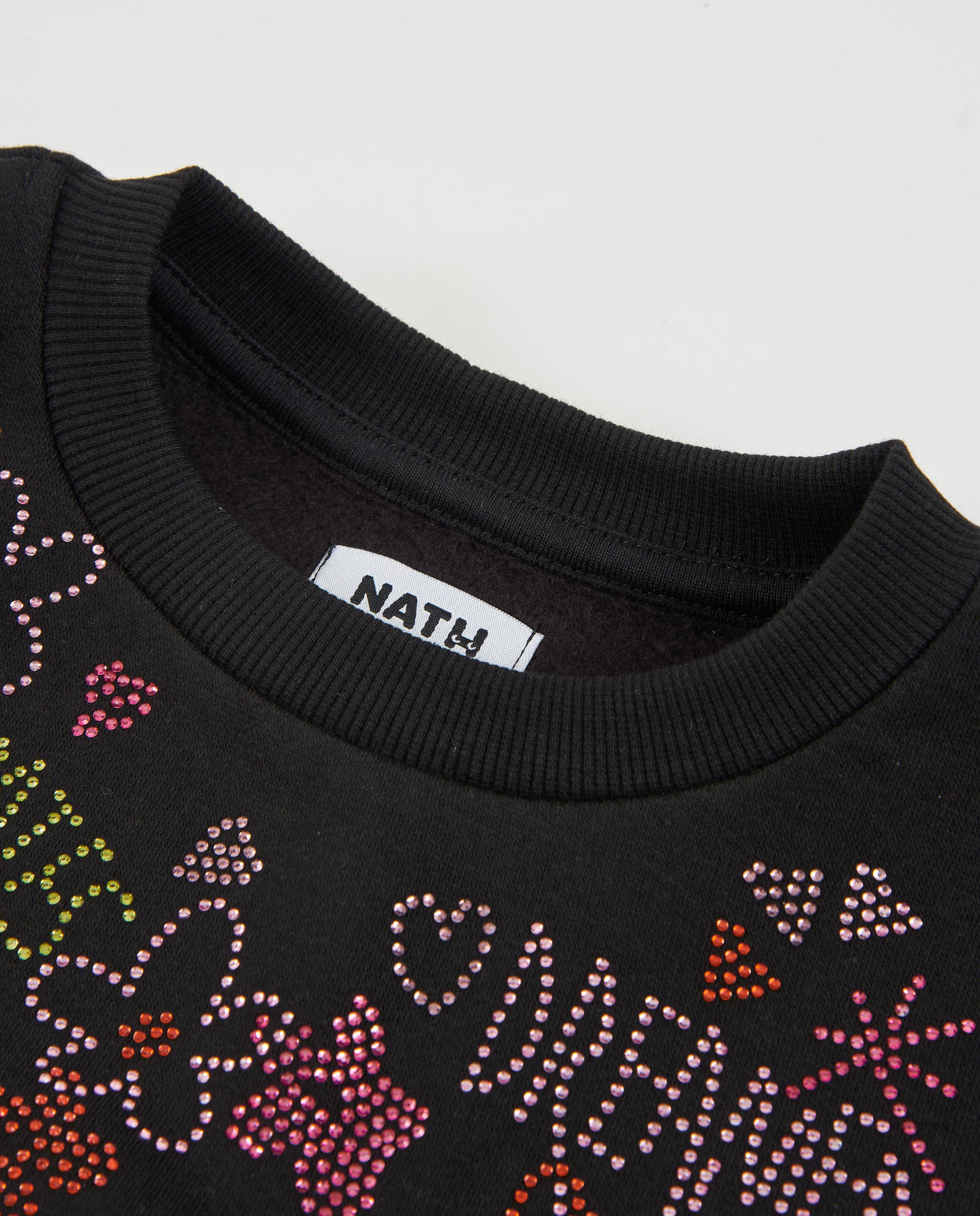 Sudadera de niña de felpa con estampado de estrellas y flores