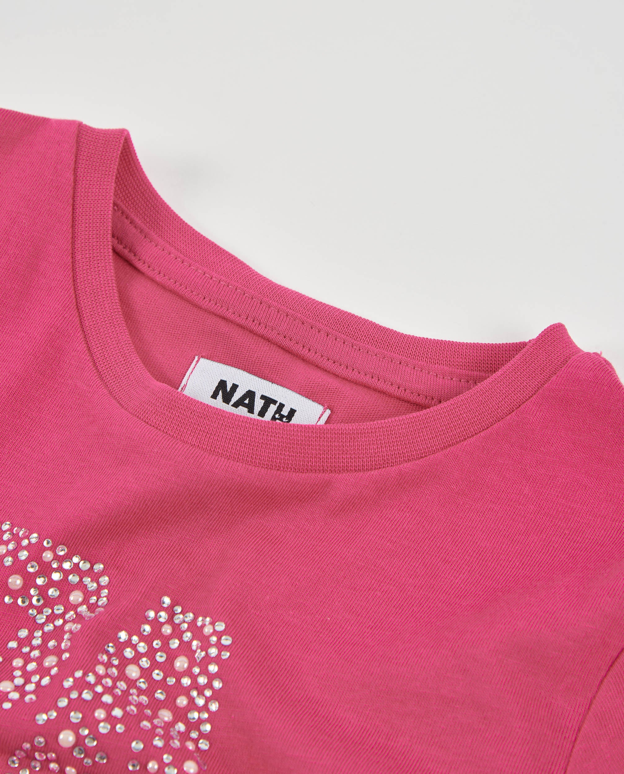 Camiseta de niña de punto con manga larga y estampado de París