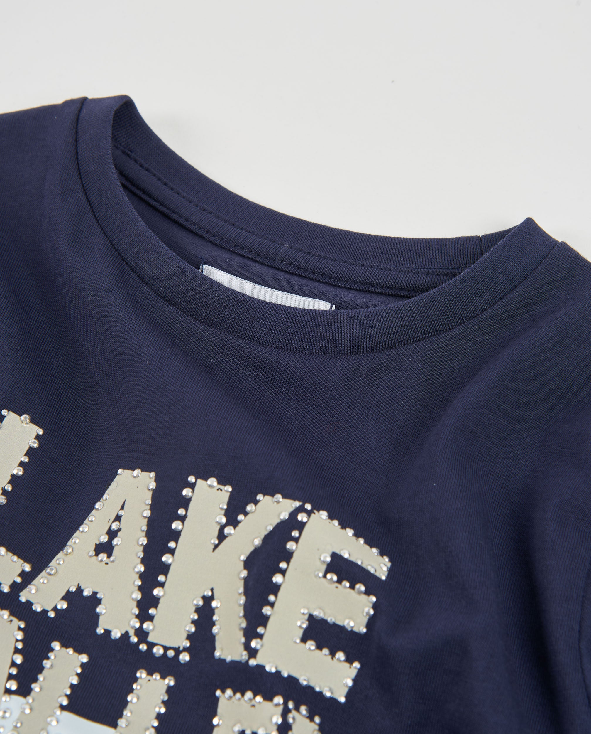 Camiseta de niña de punto con manga larga y print de paisaje