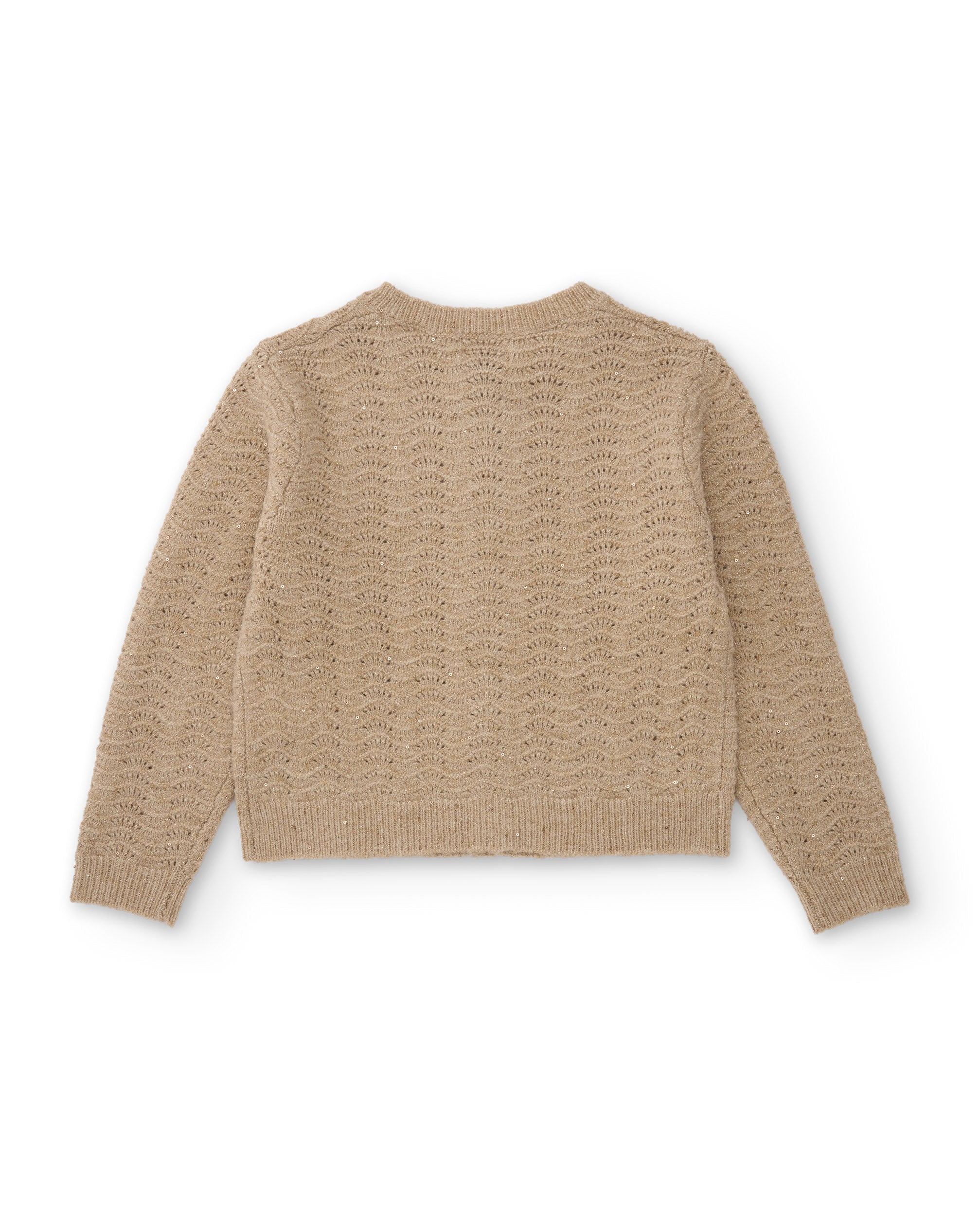Cárdigan de niña de tricot con botones frontales y tacto cálido