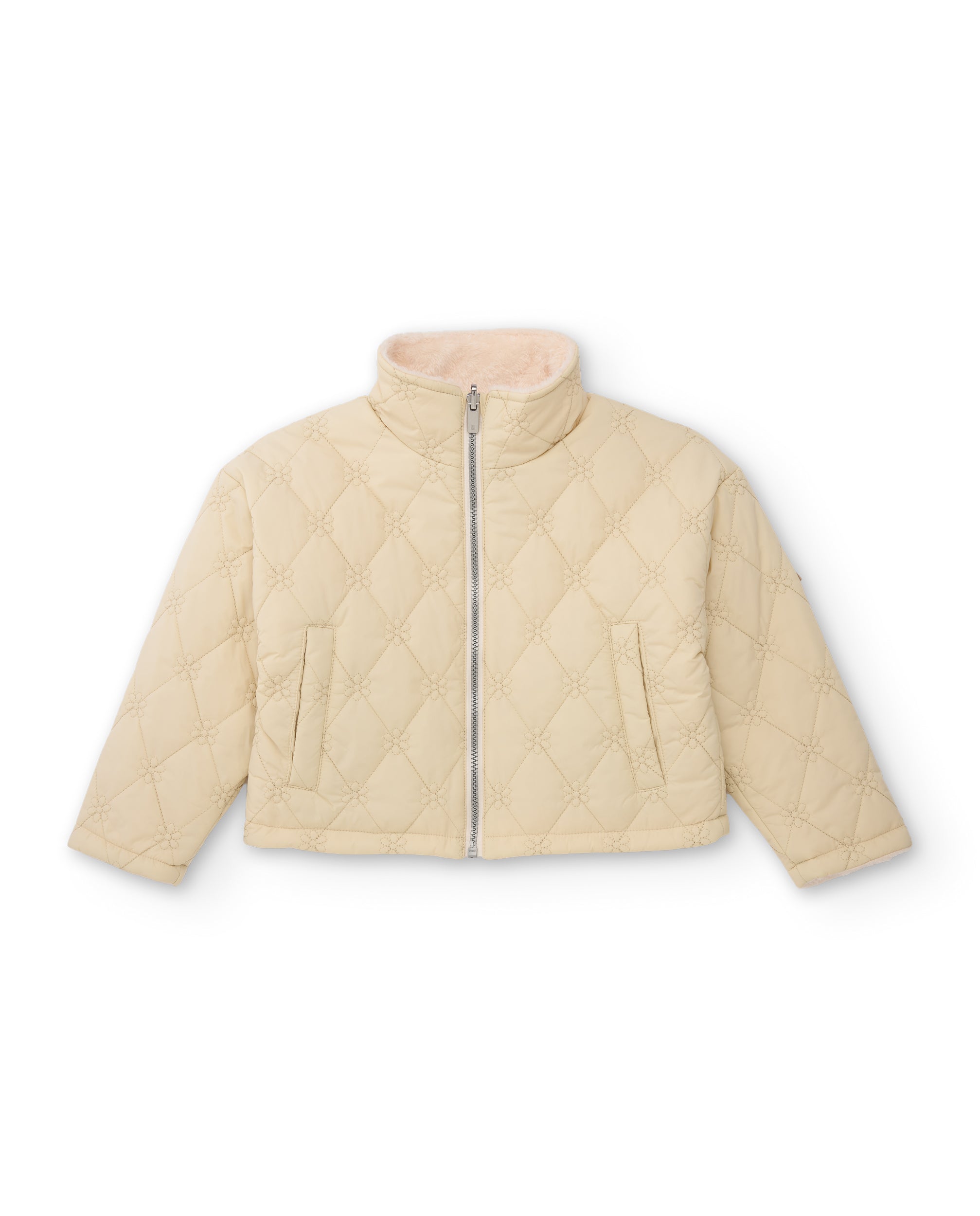 Chaqueta reversible de niña con pelo sintético