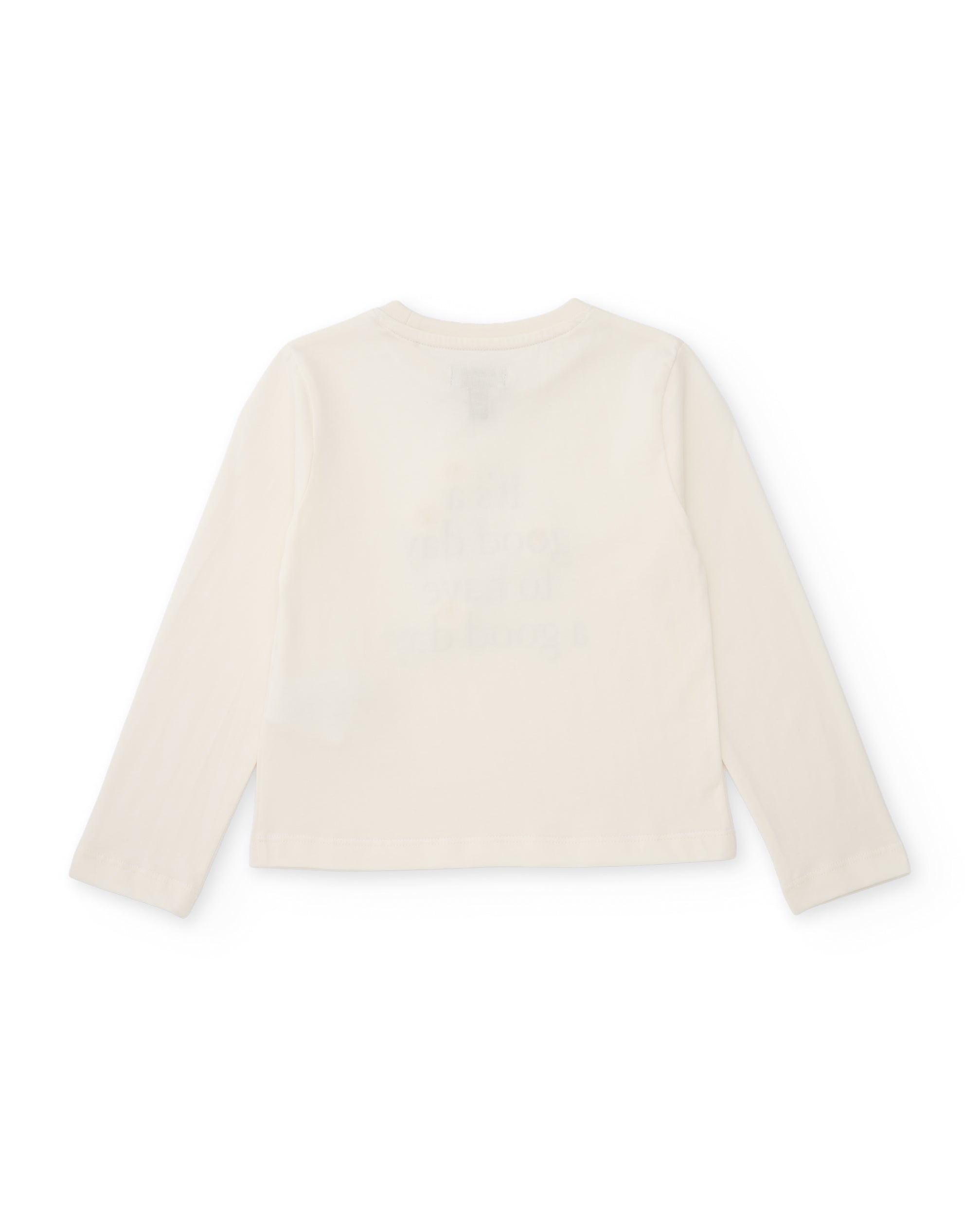 Camiseta de niña de punto con estampado floral y mensaje inspirador