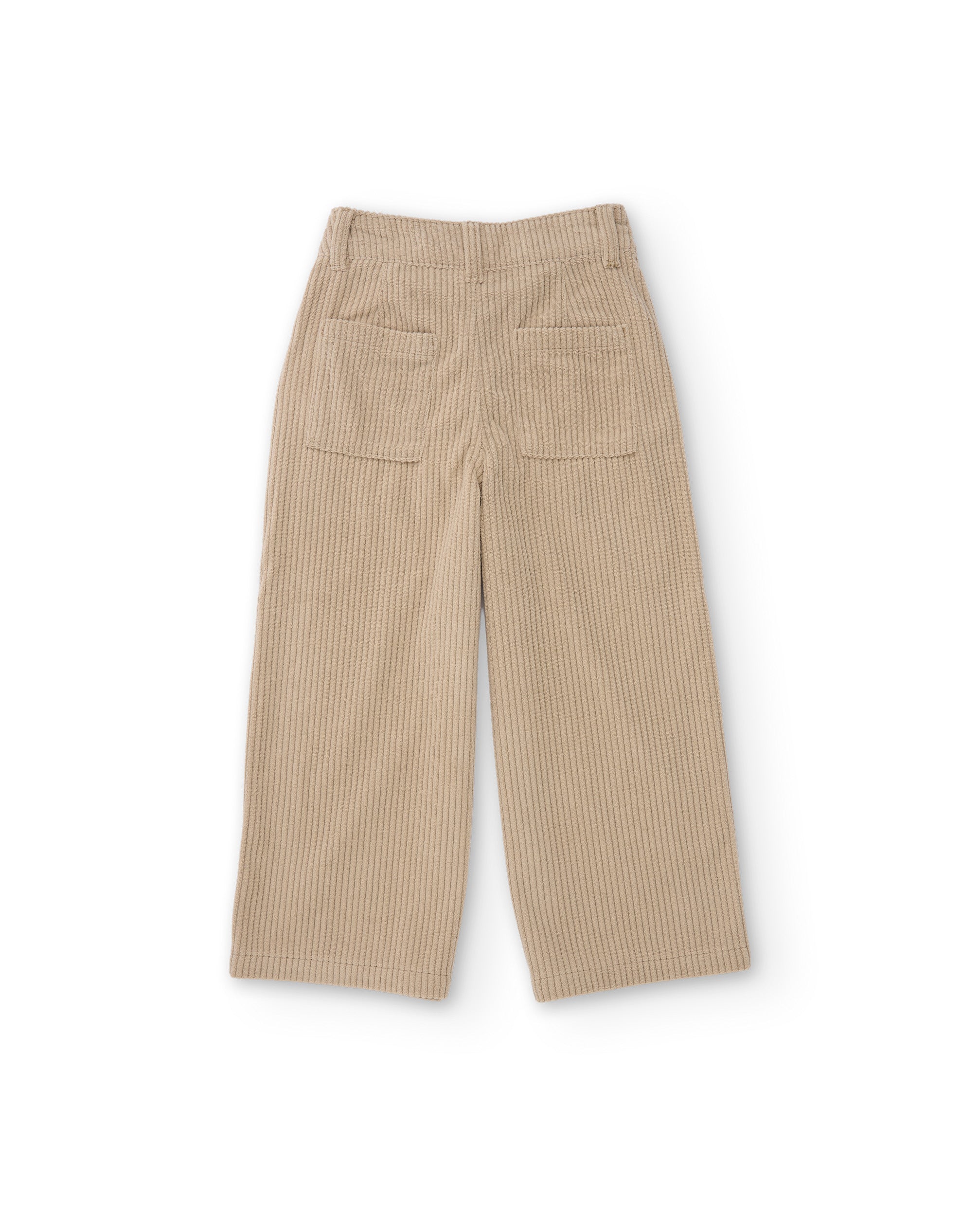 Pantalón de niña de pana con corte recto y bolsillos laterales