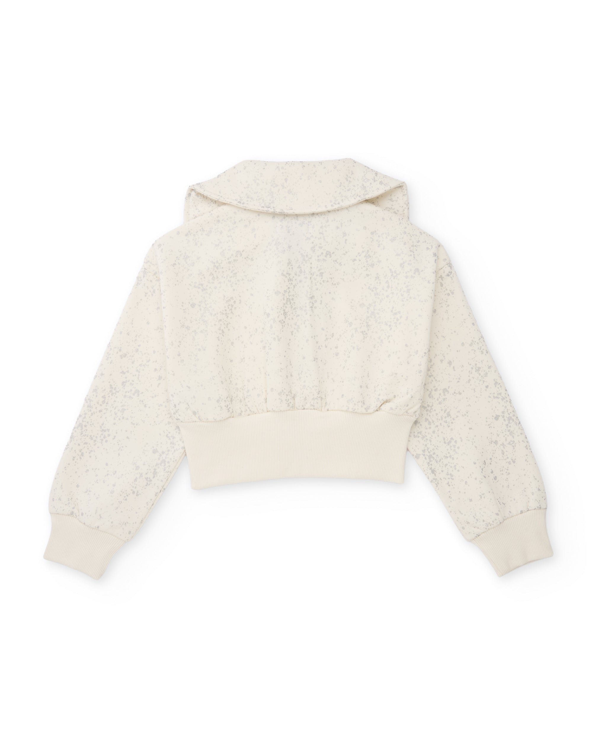 Sudadera de niña de felpa con cierre de cremallera y cuello alto