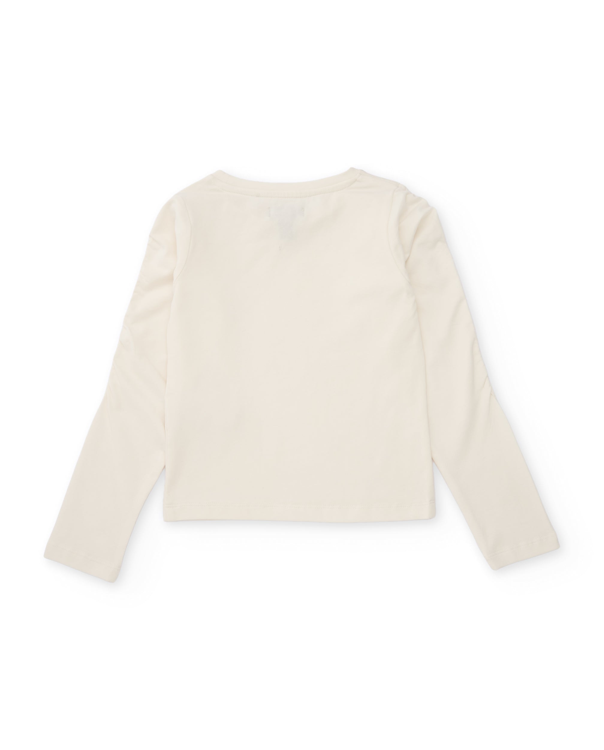 Camiseta de niña de punto con detalles brillantes en el escote