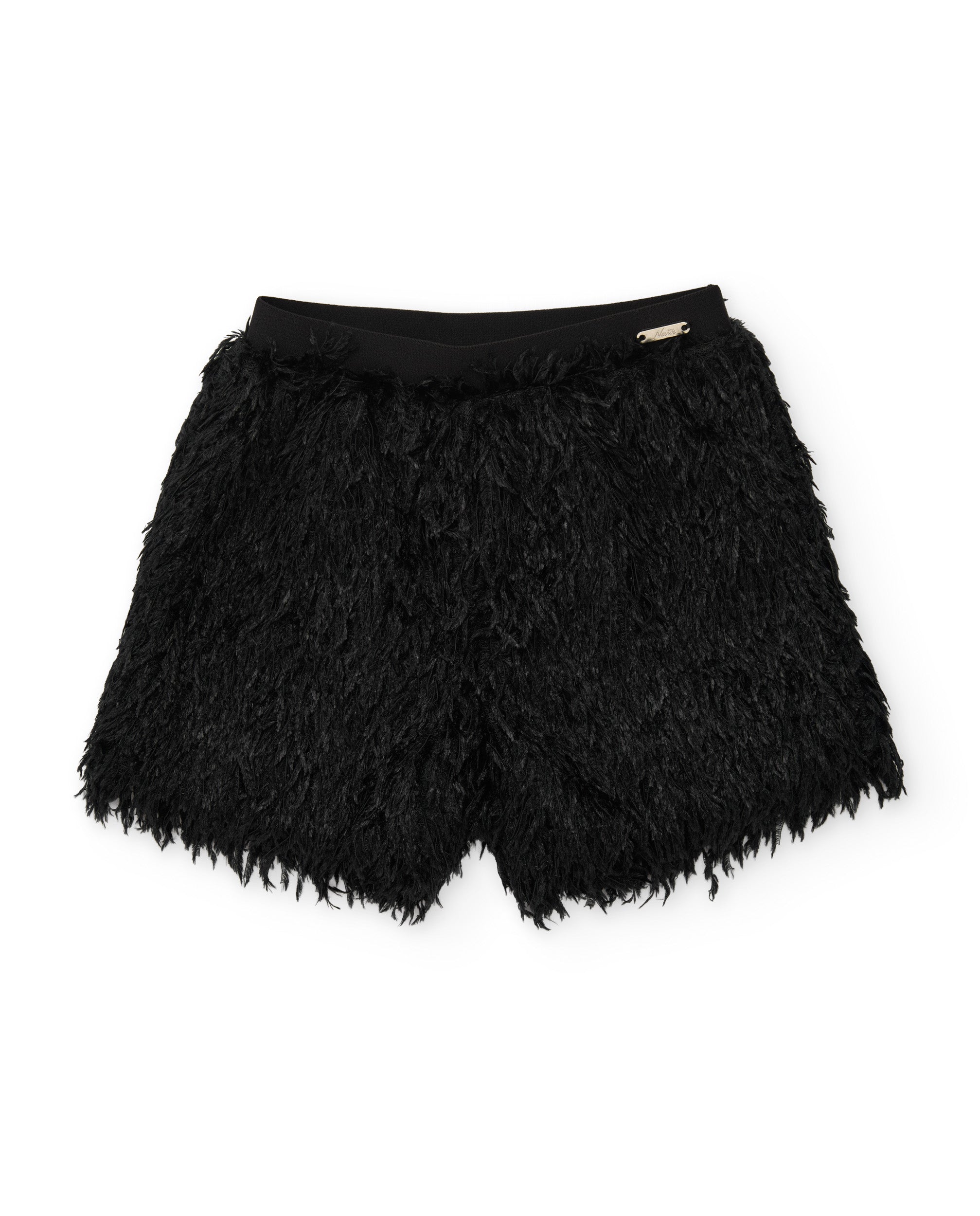Shorts de niña con efecto de plumas y tacto agradable